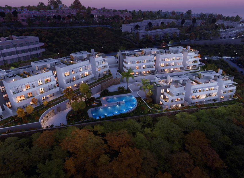 Apartamento de nueva construcción en Manilva con vistas al mar y piscina