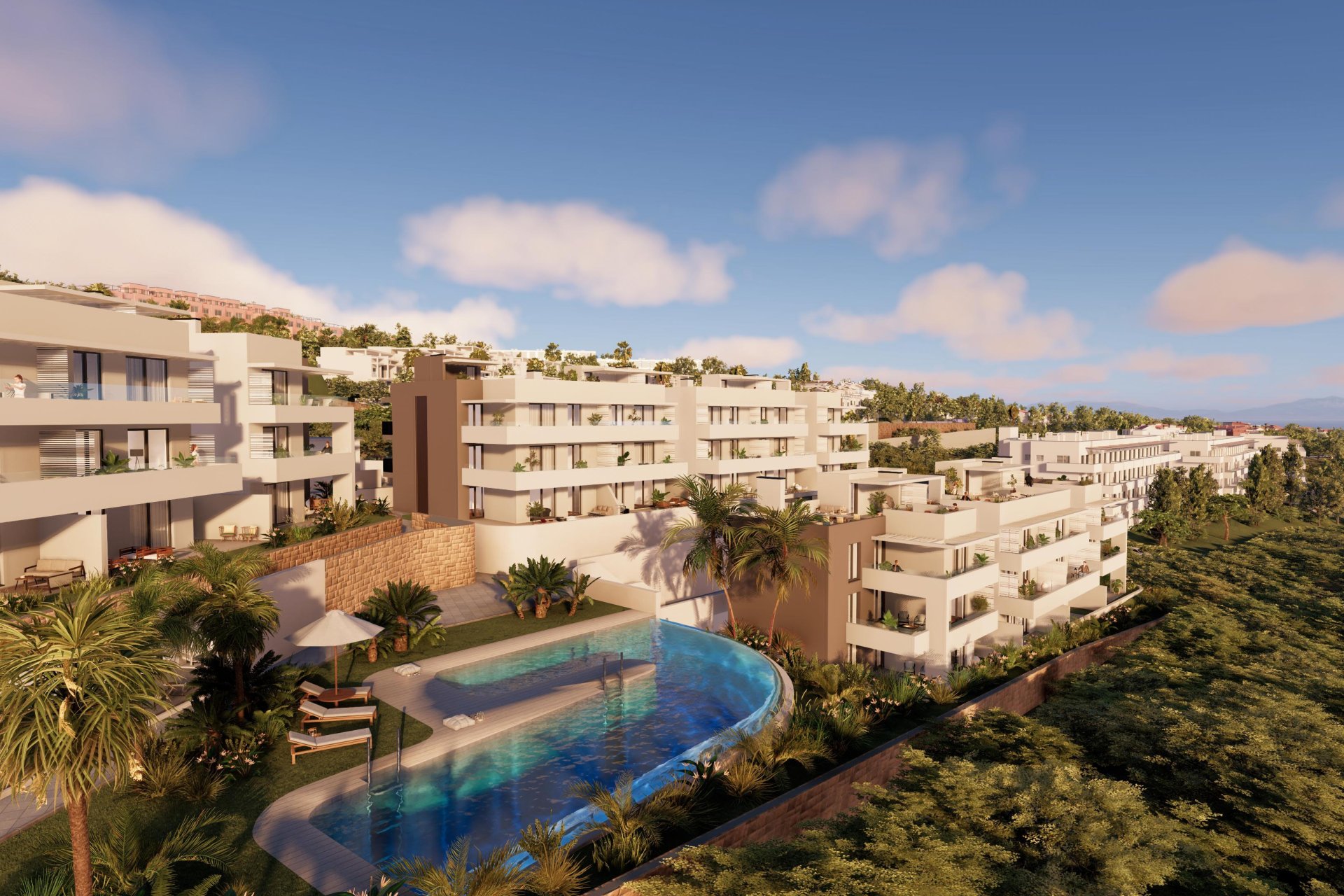 Apartamento de nueva construcción en Manilva con vistas al mar y piscina