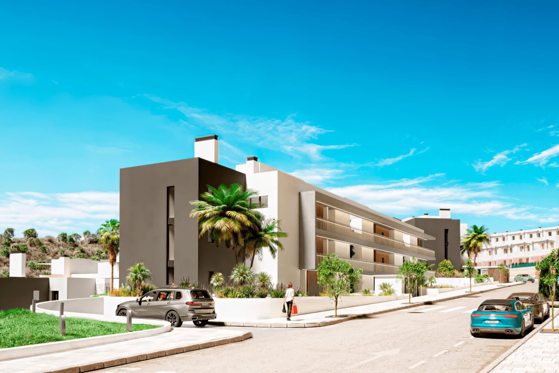 Apartamento de nueva construcción en Manilva con vistas al mar y piscina