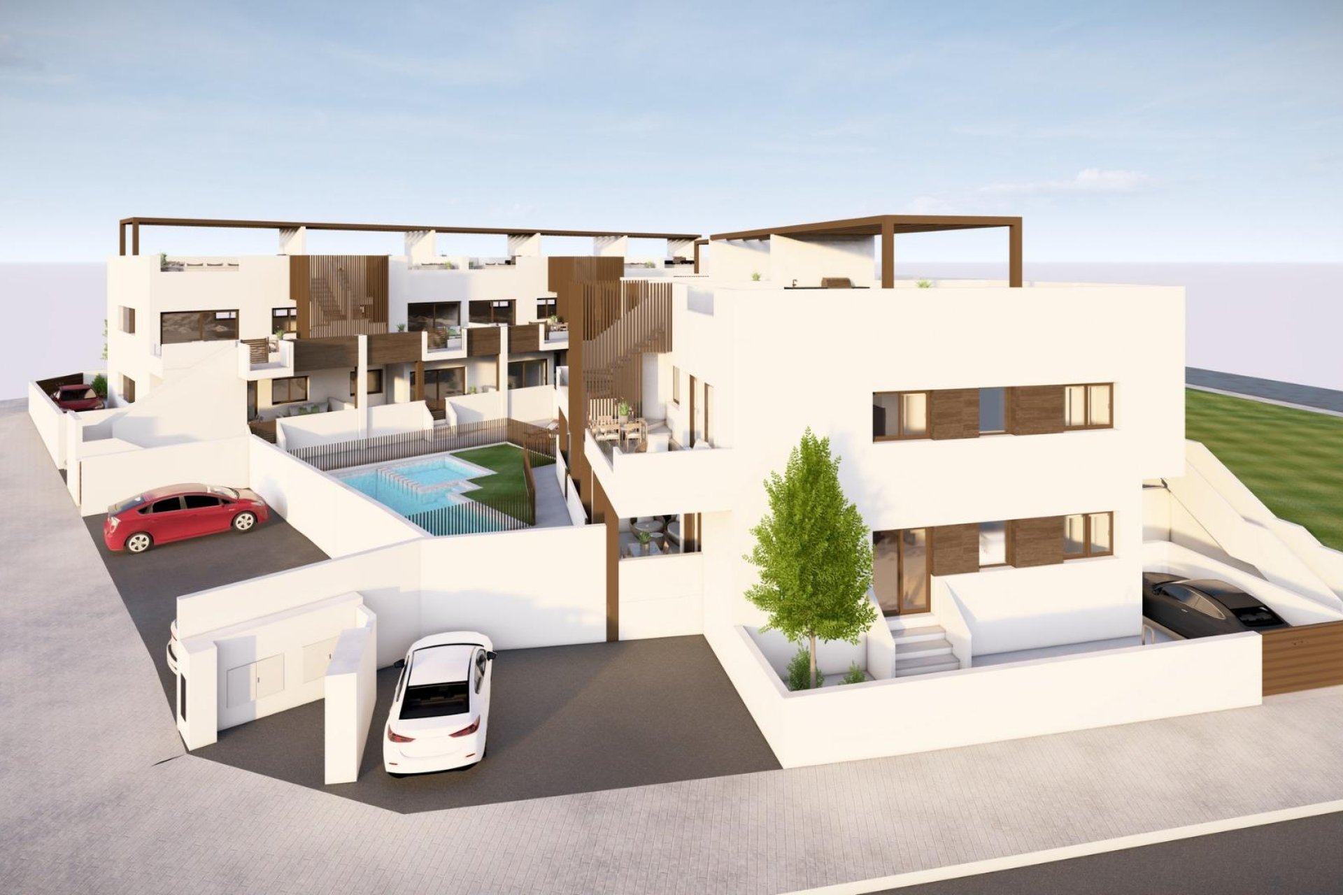 Apartamentos bungalow de obra nueva en Pilar de la Horadada