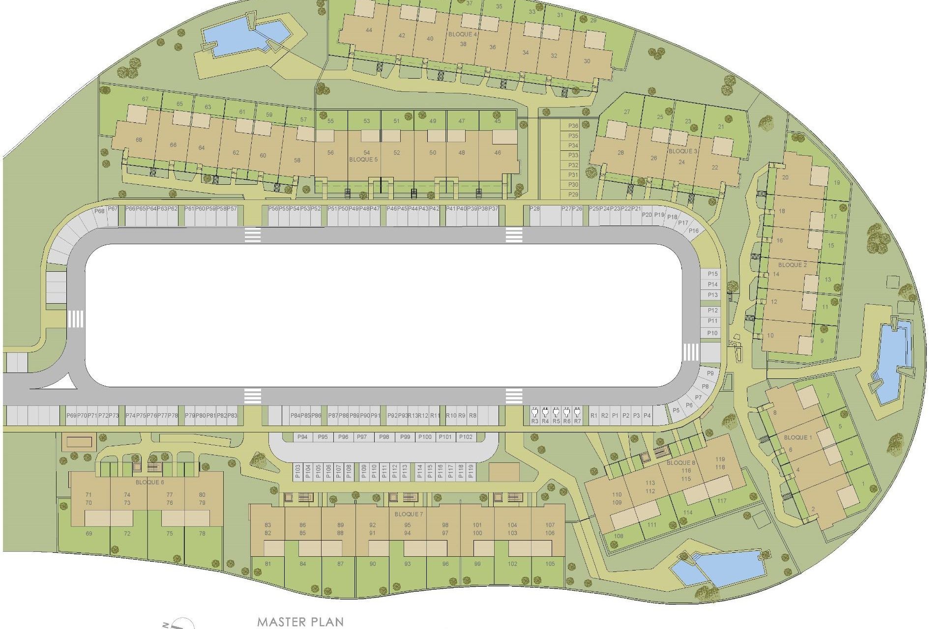 Apartamentos de obra nueva en el campo de golf en Pilar de la Horadada