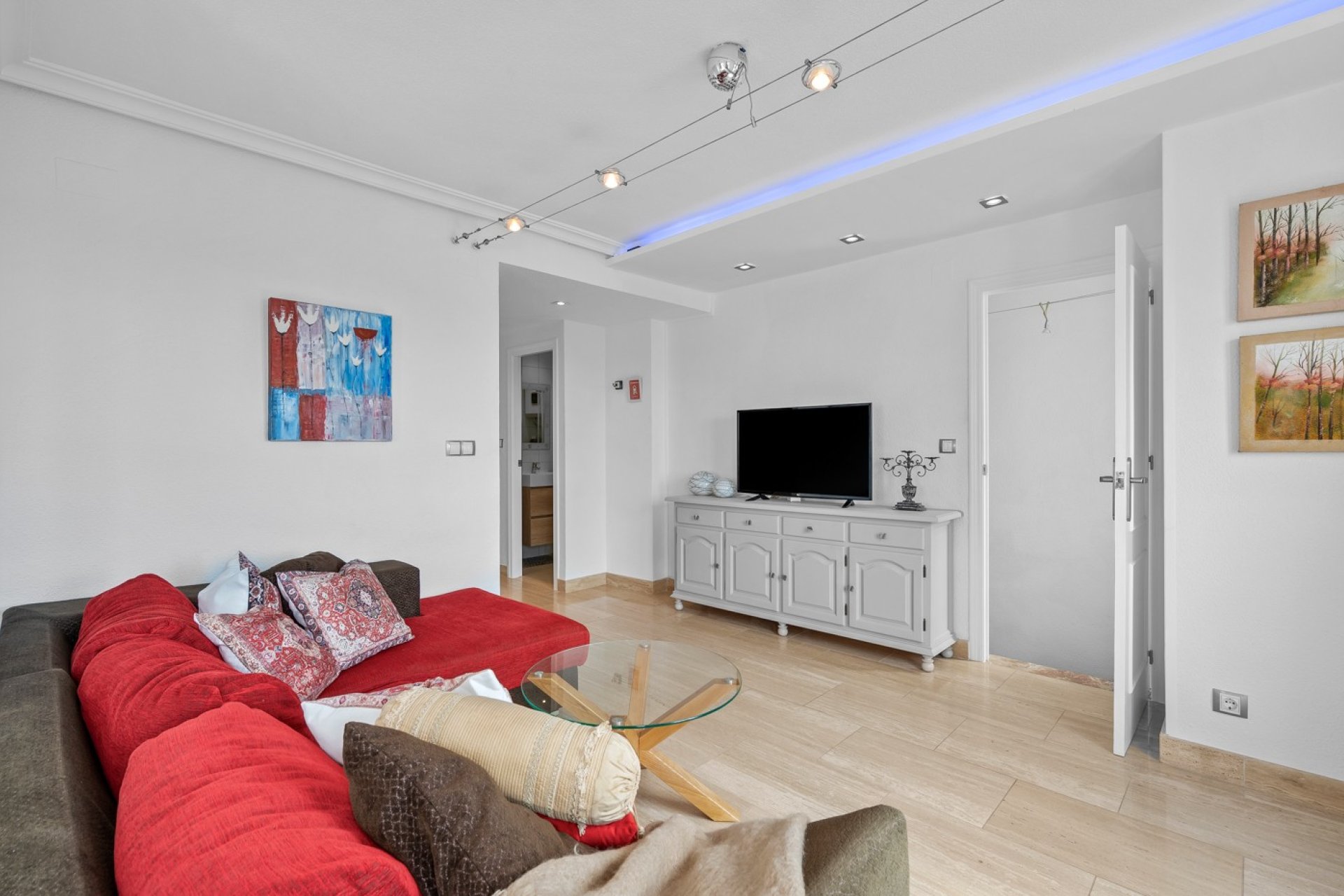 Duplex-penthouse met zeezicht en zwembad in Punta Prima, Torrevieja, 700m van strand