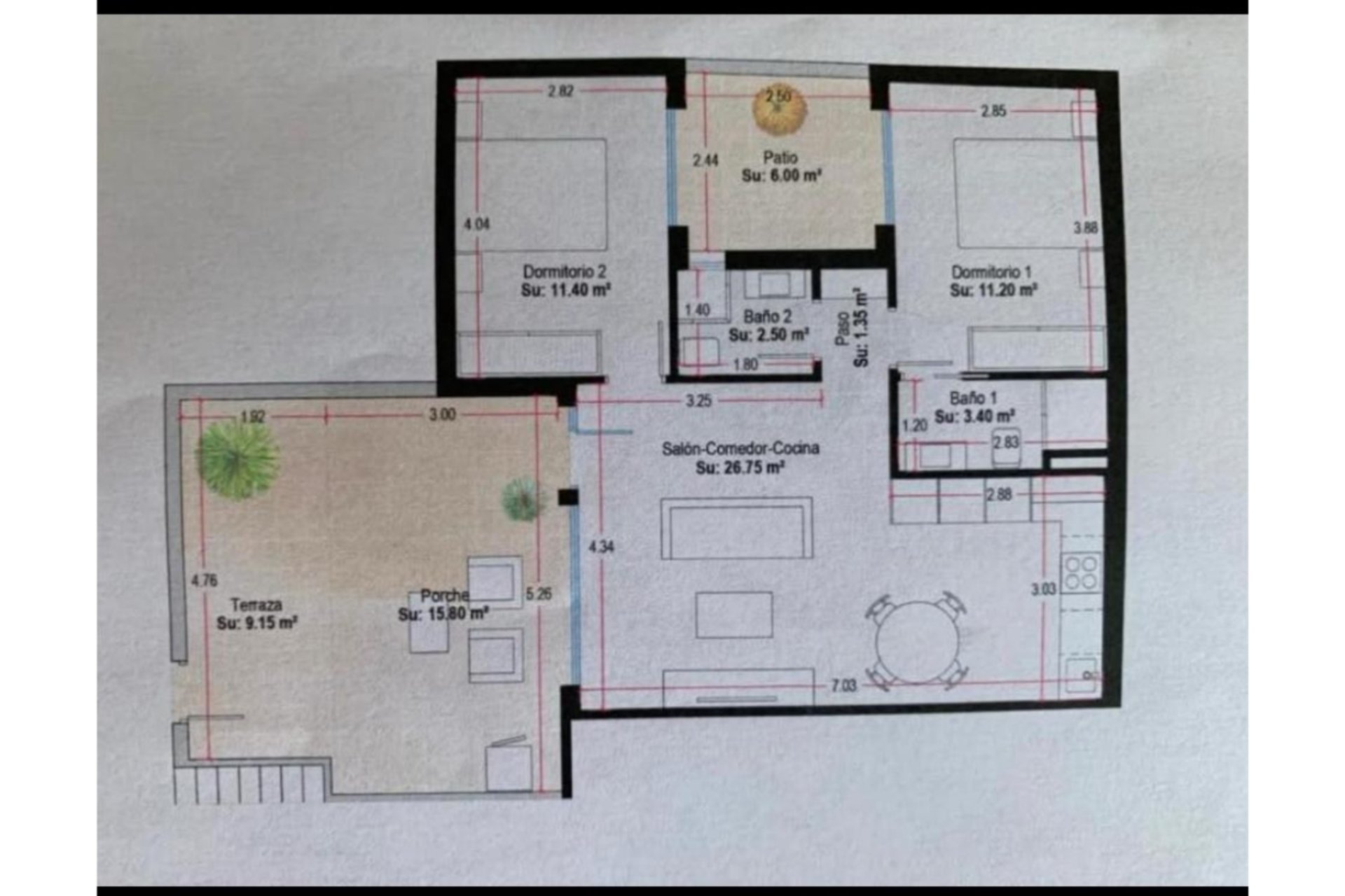Gelijkvloers appartement met 2 slaapkamers in San Pedro del Pinatar