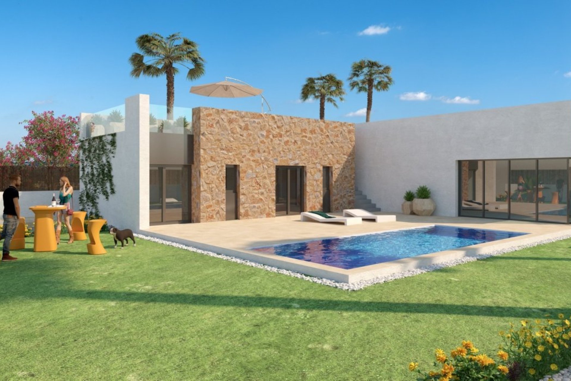 Lujosas villas de obra nueva junto al campo de golf