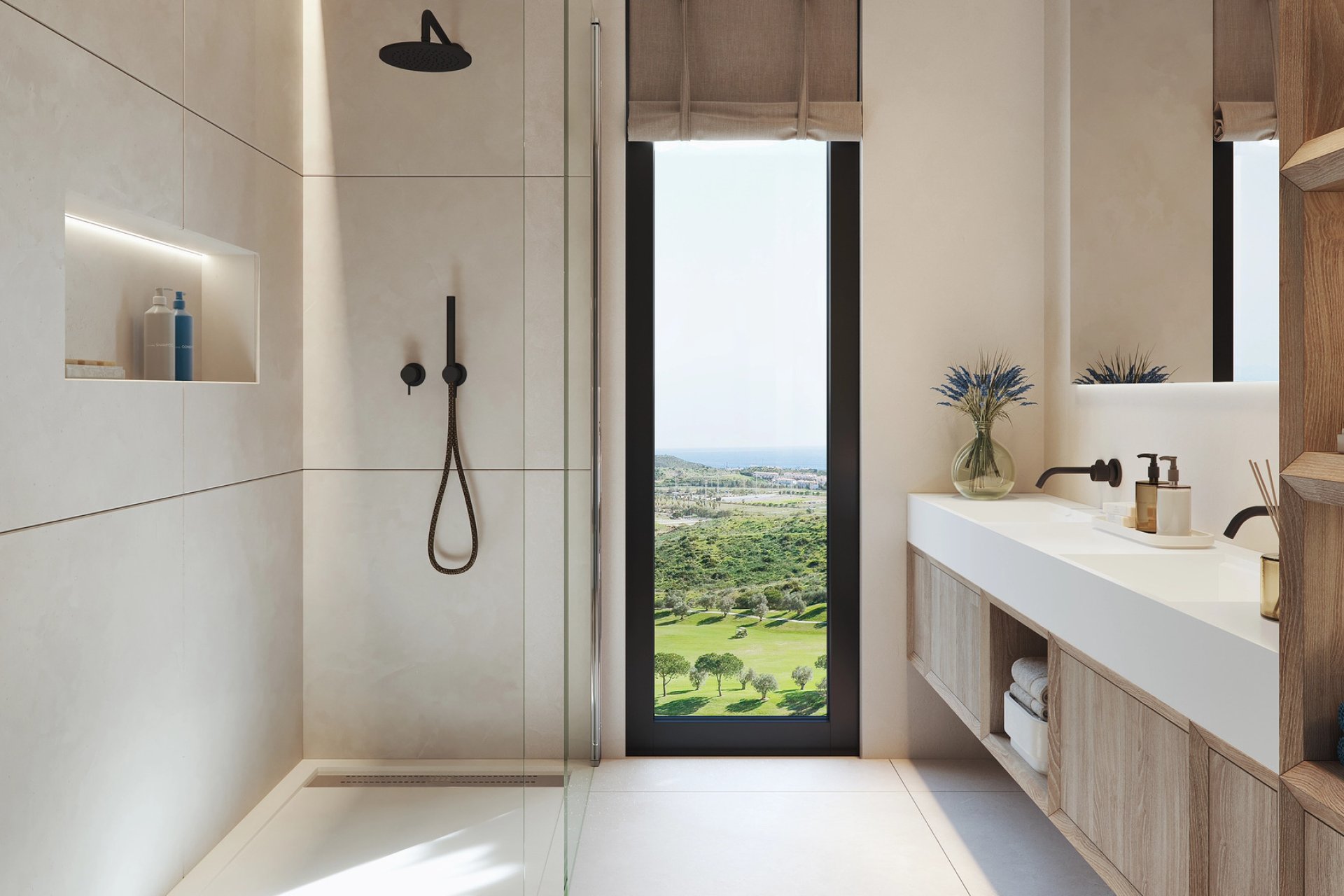 Luxe nieuwbouw appartement met zeezicht en golf nabij Mijas Costa