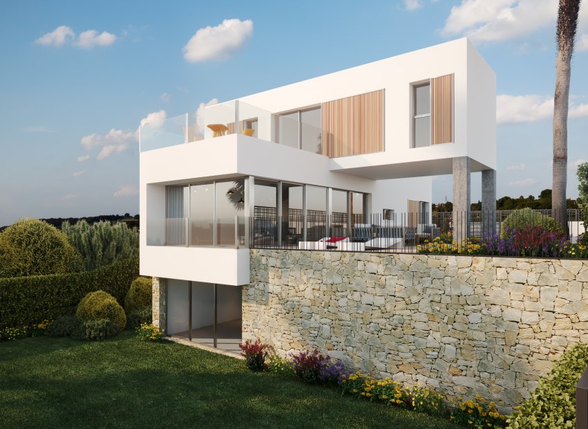 Luxe villa met 4 slaapkamers en bergzicht nabij golfbaan in Algorfa