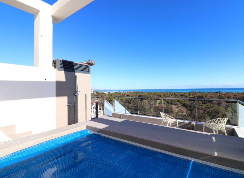 Luxury penthouse with private pool, ocean view, and sun deck in Guardamar