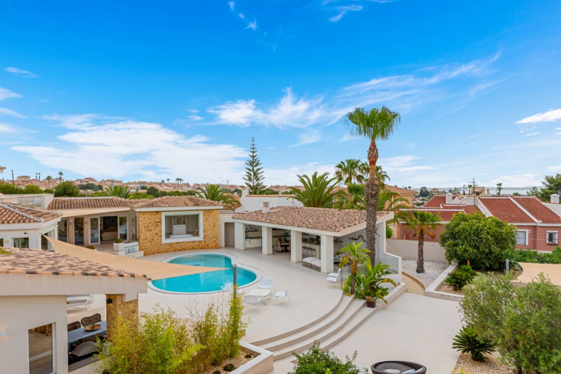 Luxury renovated villa with ocean views, a pool, and privacy in Ciudad Quesada