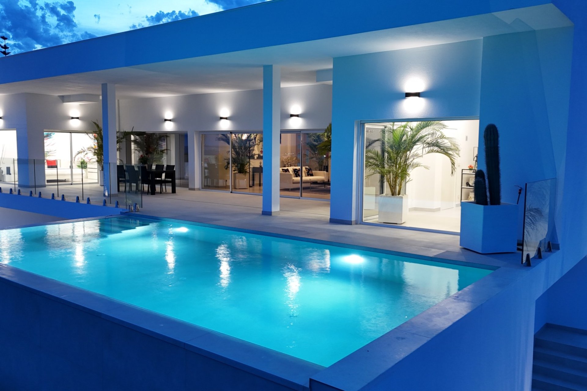 Luxury villa in La Marina with panoramic views, a pool, and close to the beach