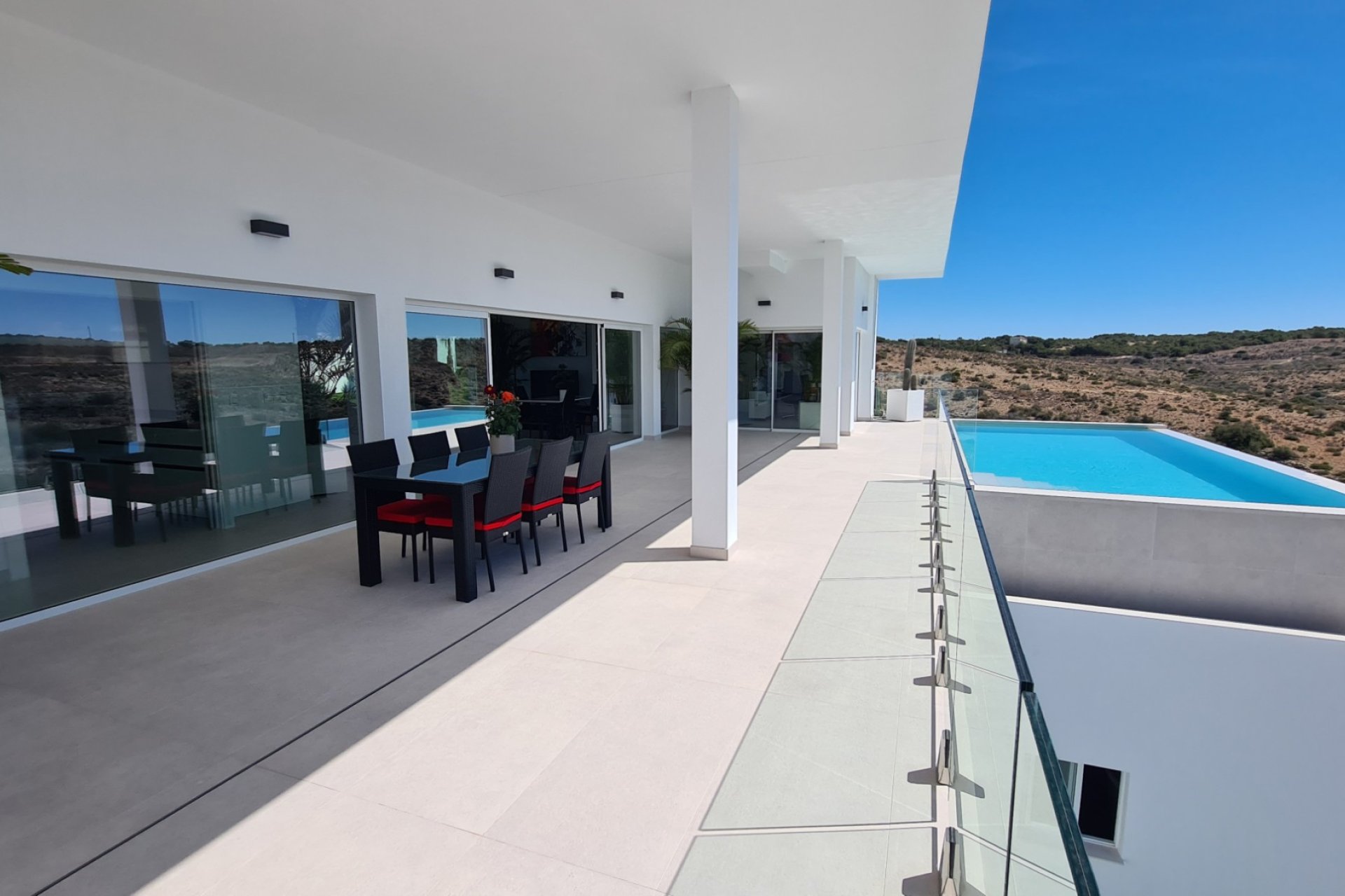 Luxury villa in La Marina with panoramic views, a pool, and close to the beach