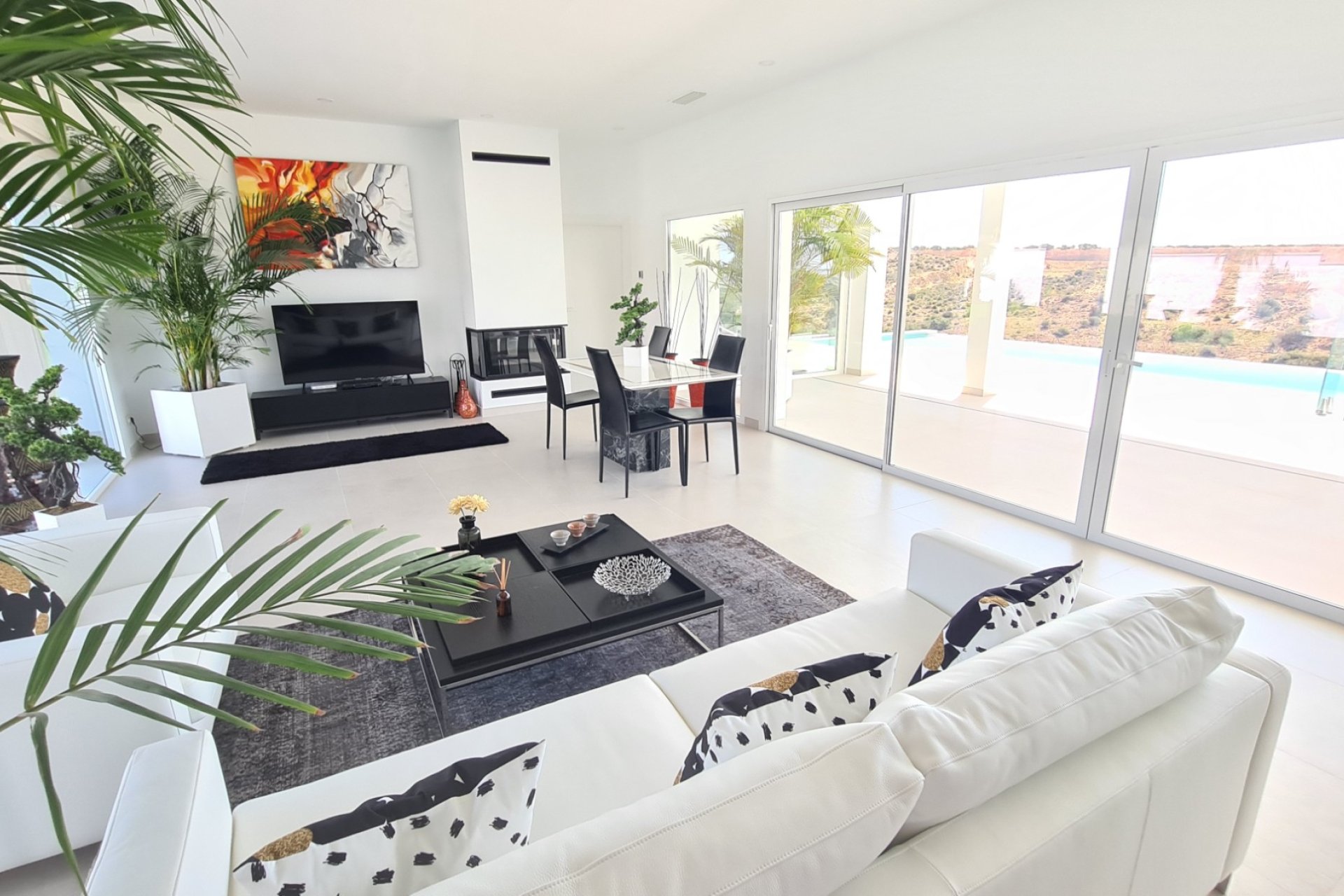 Luxury villa in La Marina with panoramic views, a pool, and close to the beach