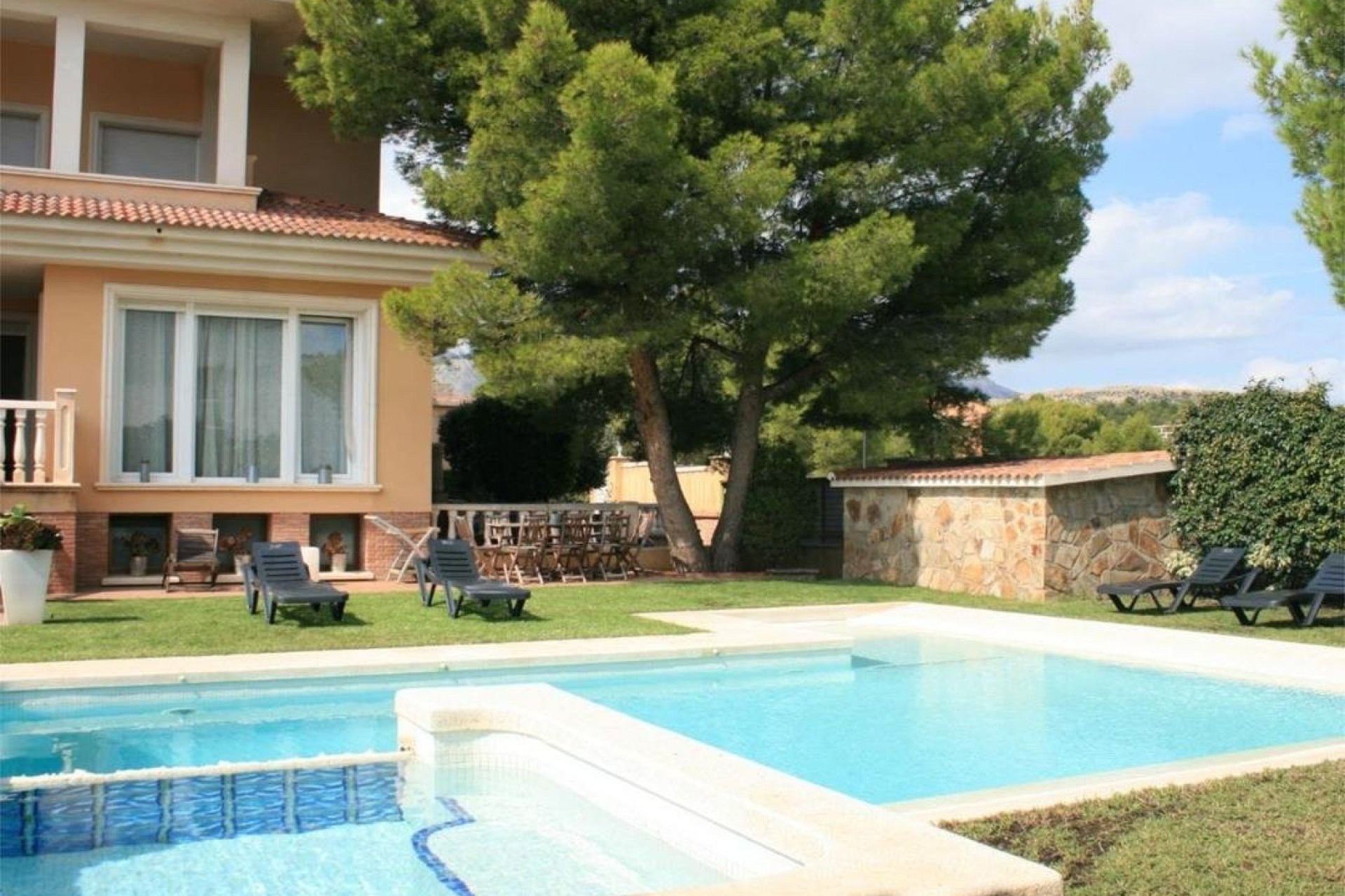 ﻿Luxury villa with ocean views, private pool, and garden in Alfaz del Pi, Costa Blanca