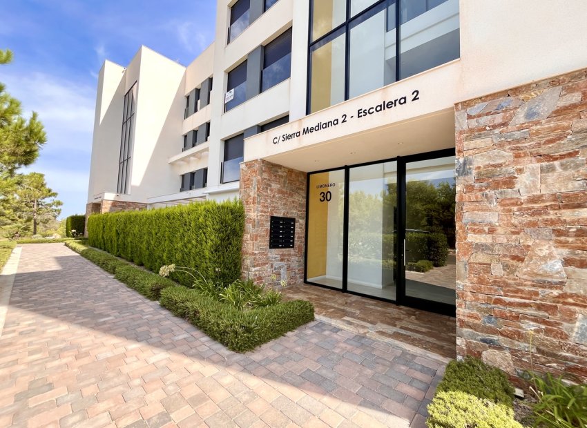 Modern apartment with ocean views and a pool in Campoamor