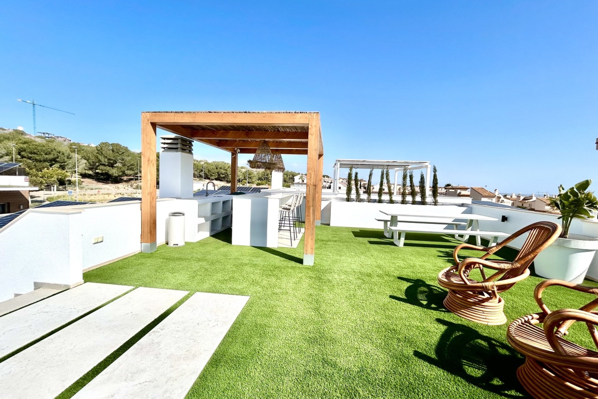 Modern, energy-efficient villa with a private pool and rooftop terrace in San Miguel de Salinas