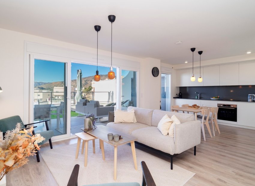 Modern gelijkvloers appartement in Finestrat met terras, 2 slaapkamers, zwembad