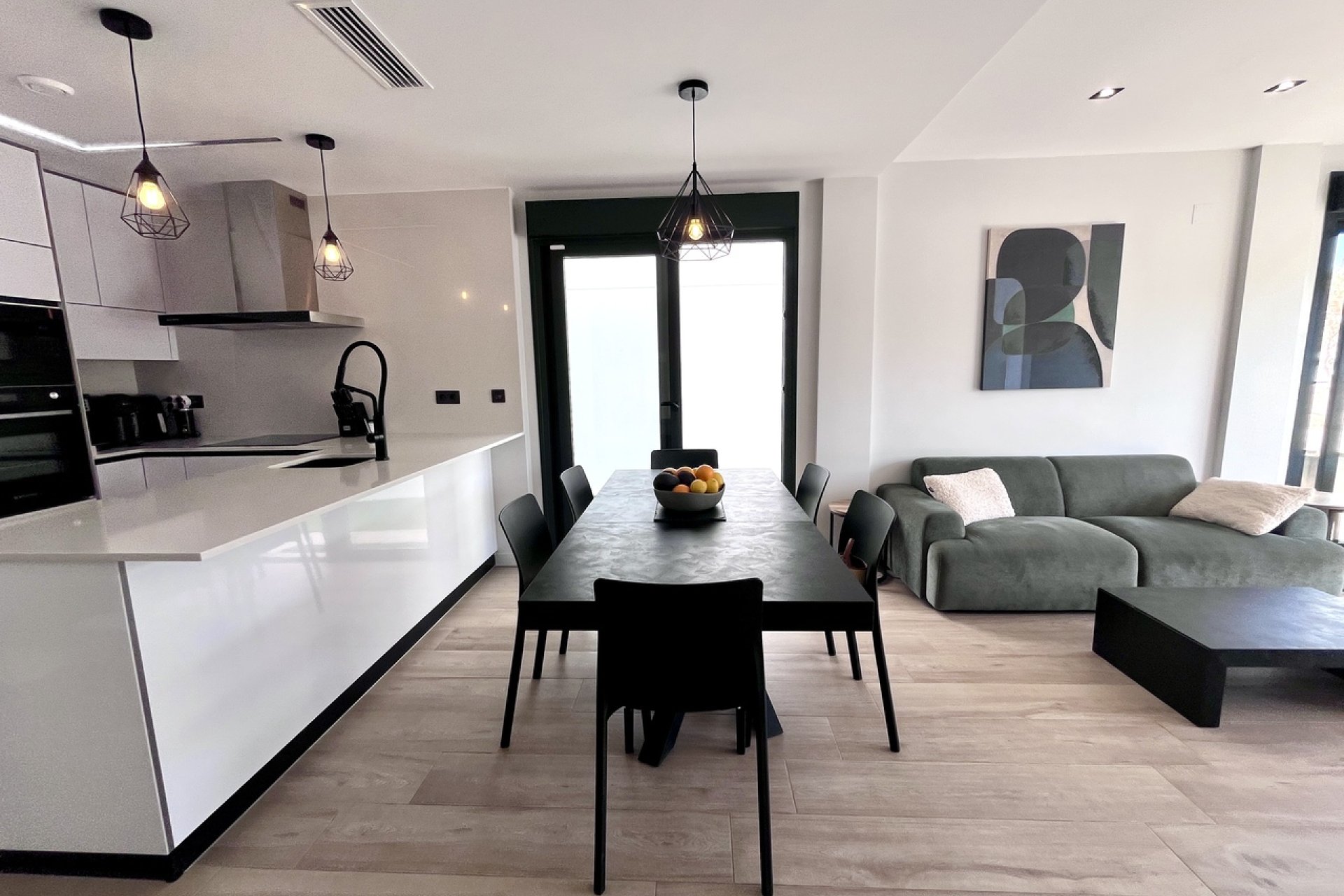 Modern villa in Punta Prima with a private pool and rooftop terrace
