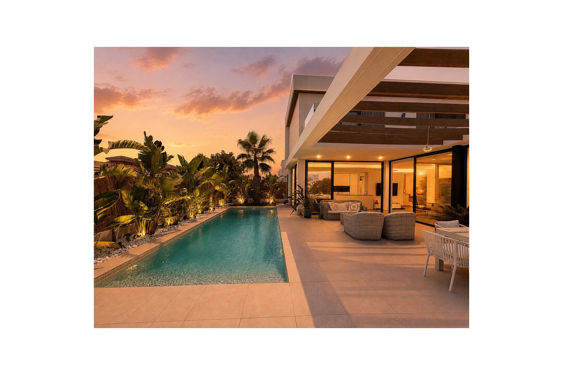 Modern villa with private pool in Cabo Roig, close to the sea