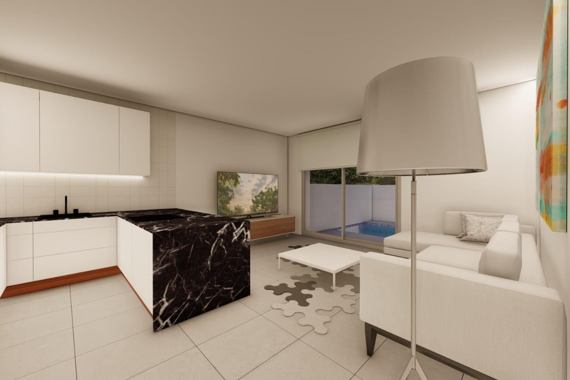 Moderne villa met 3 slaapkamers, solarium en uitzicht in Daya Nueva, Costa Blanca