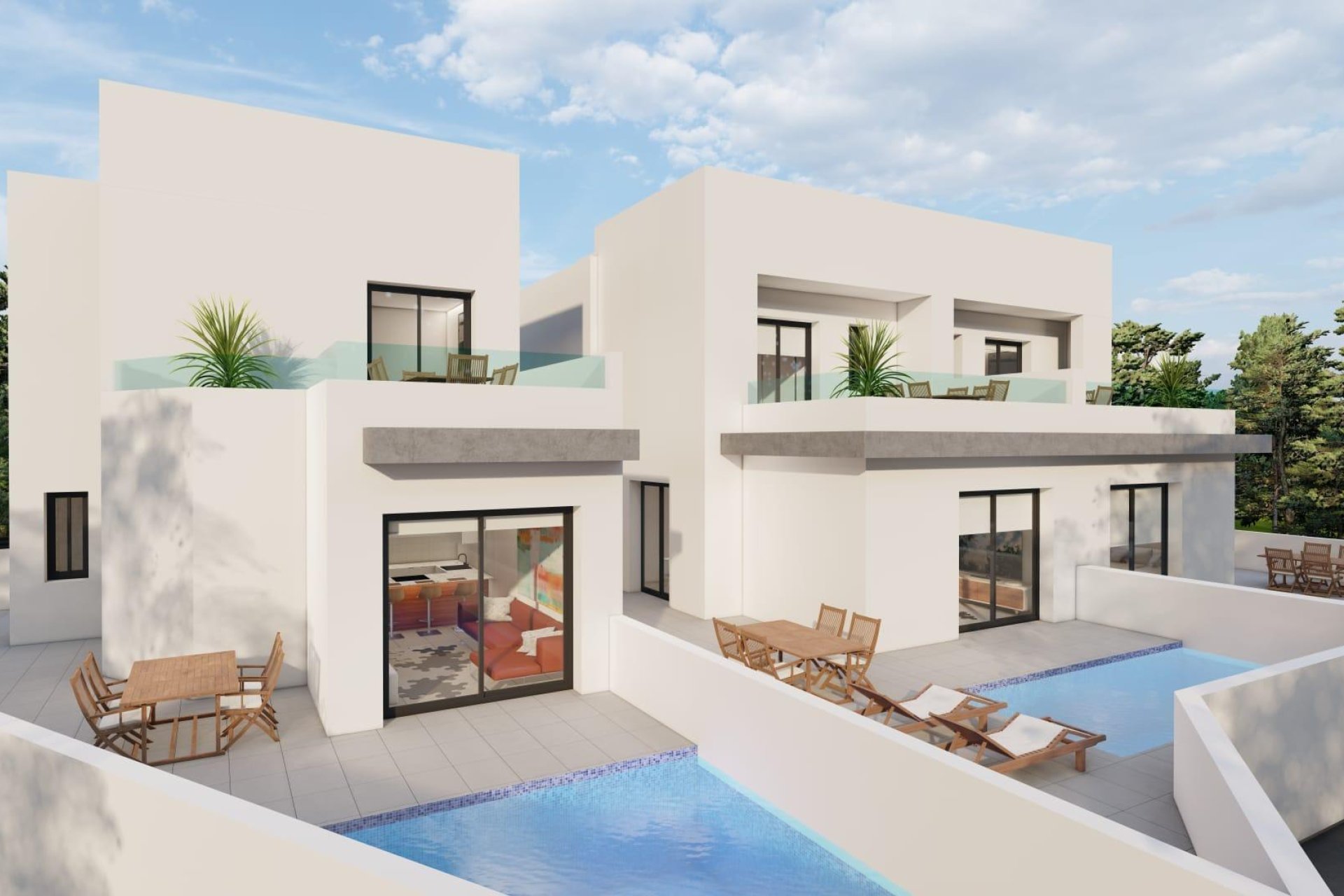 Moderne villa met 3 slaapkamers, solarium en uitzicht in Daya Nueva, Costa Blanca