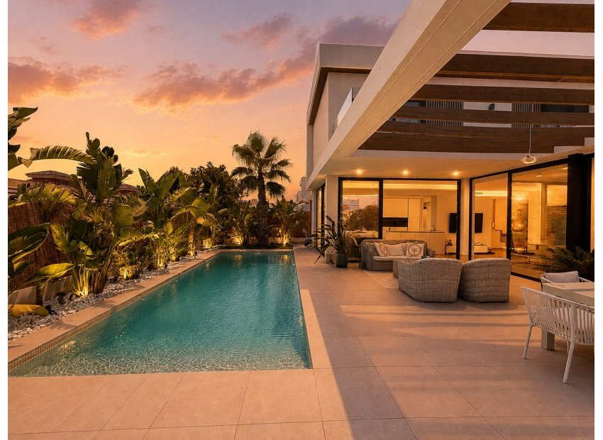 Moderne villa met privézwembad in Cabo Roig vlak bij zee