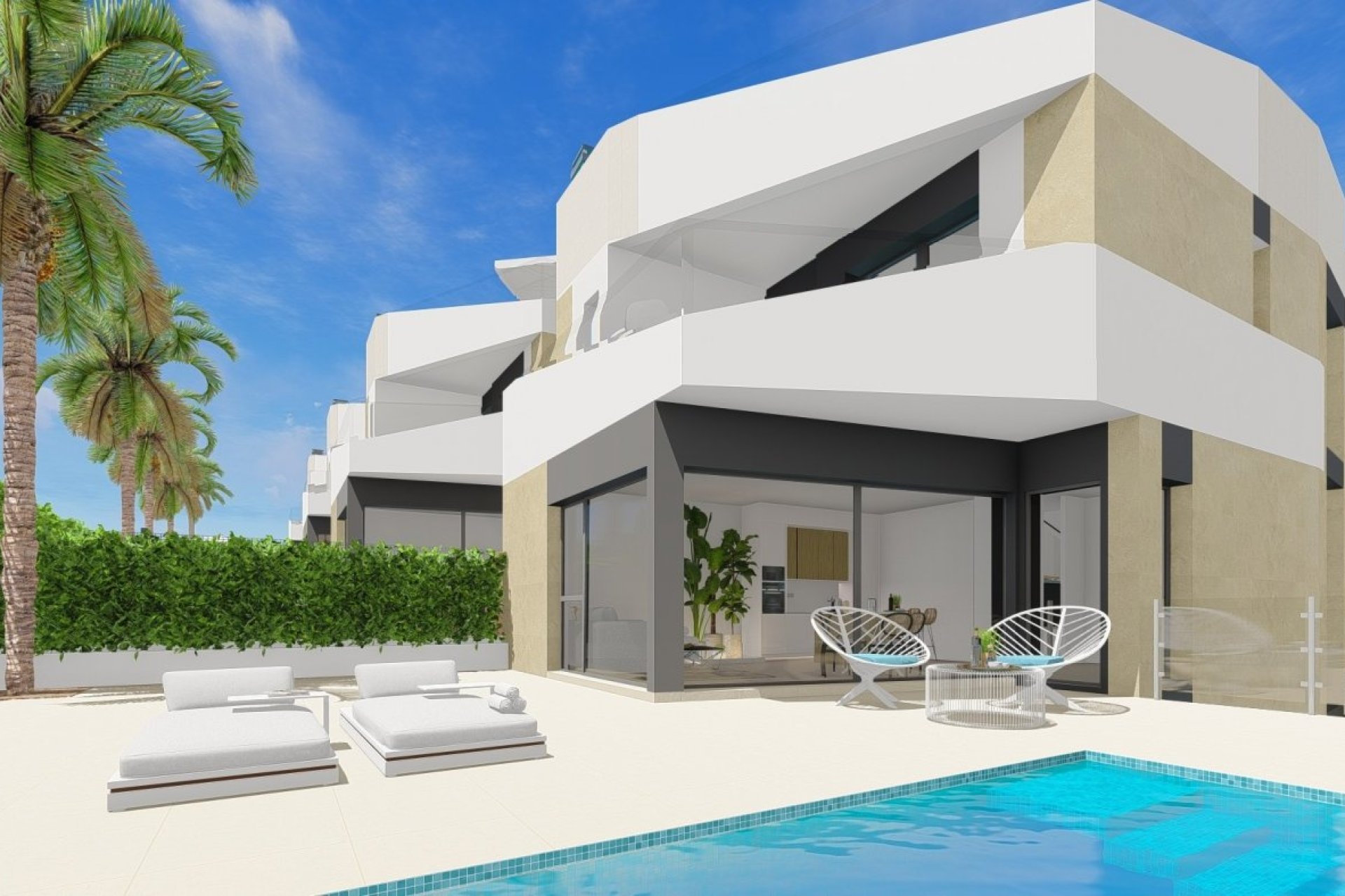 New build semi-detached villas in Orihuela Costa