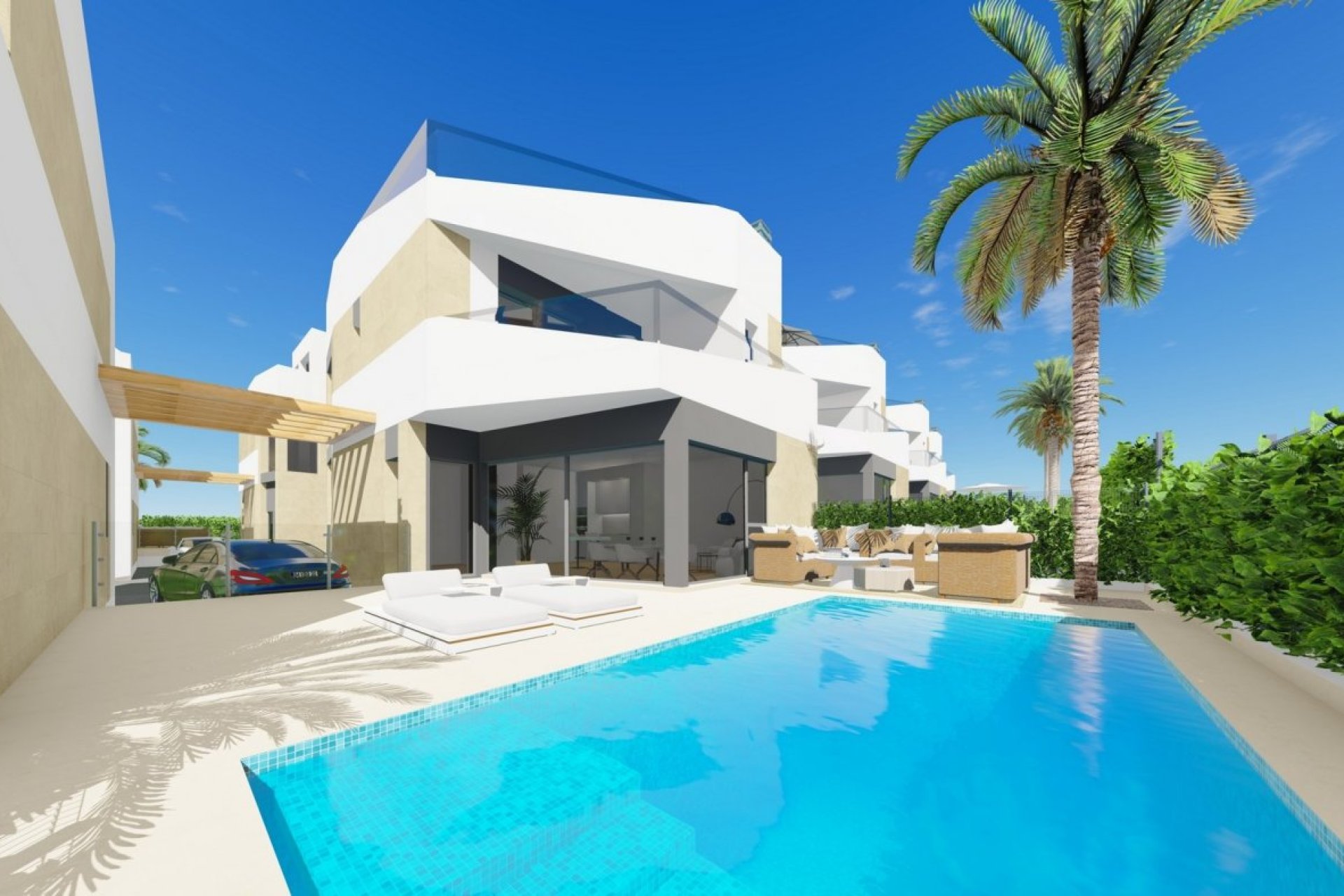 New build semi-detached villas in Orihuela Costa