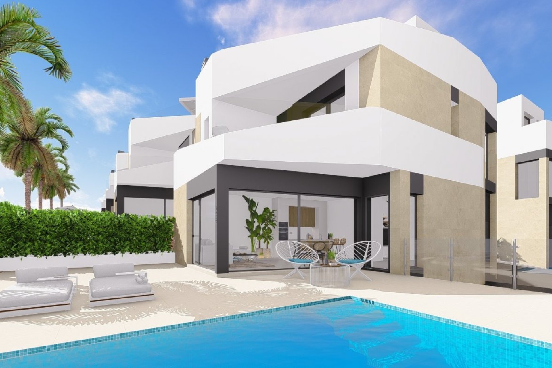 New build semi-detached villas in Orihuela Costa