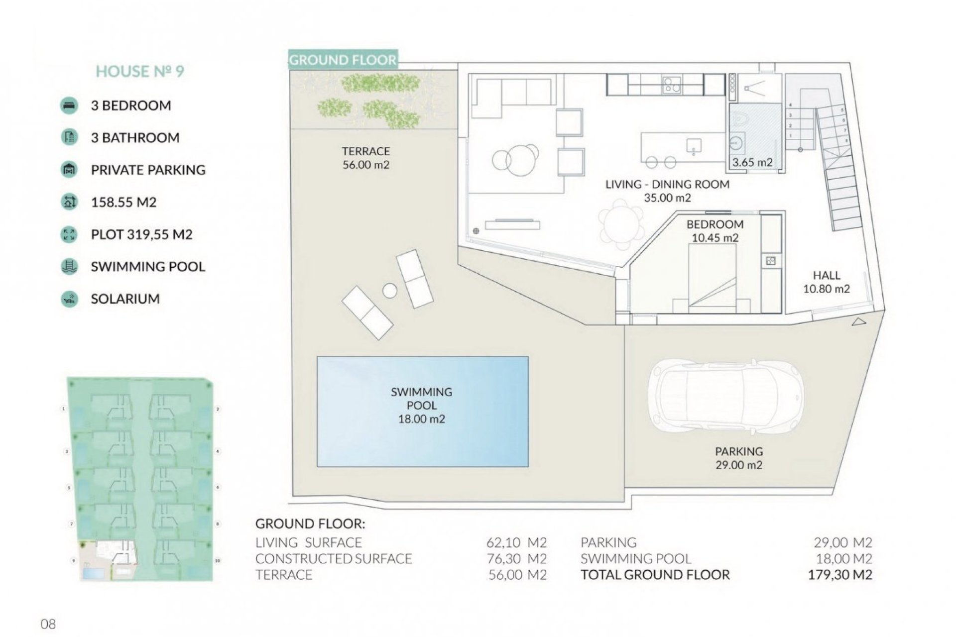 New build semi-detached villas in Orihuela Costa