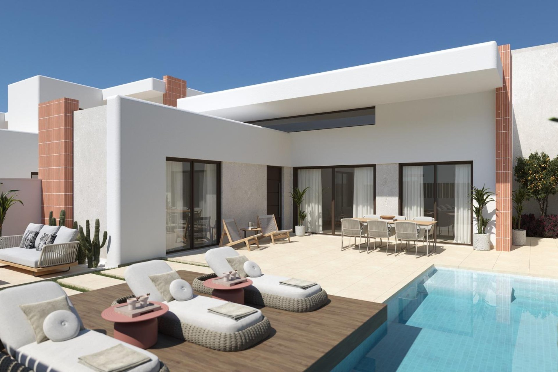 New build semi-detached villas in Roldán