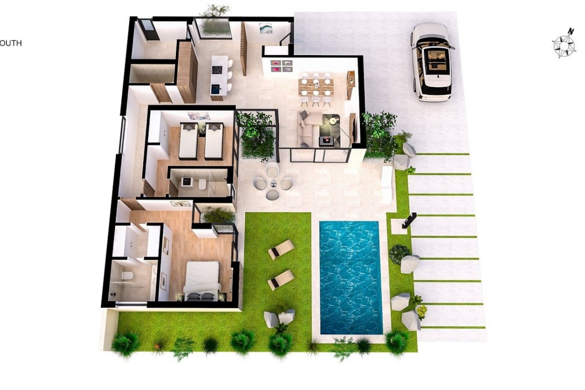 New build villas in Altaona Golf Resort, Murcia