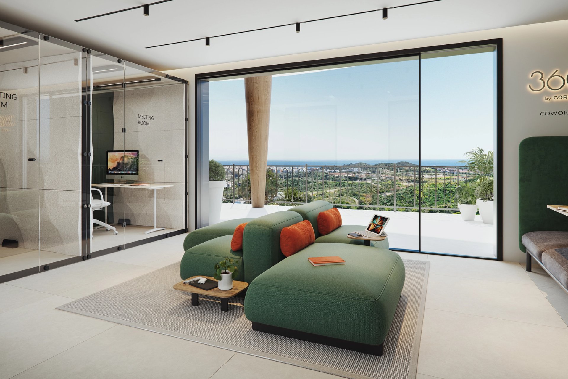 Nieuwbouw appartement met 1 slaapkamer, zeezicht en zwembad in Las Lagunas de Mijas