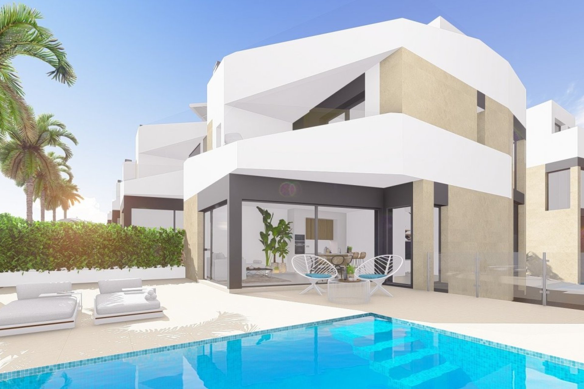 Nieuwbouw halfvrijstaande villa's in Orihuela Costa