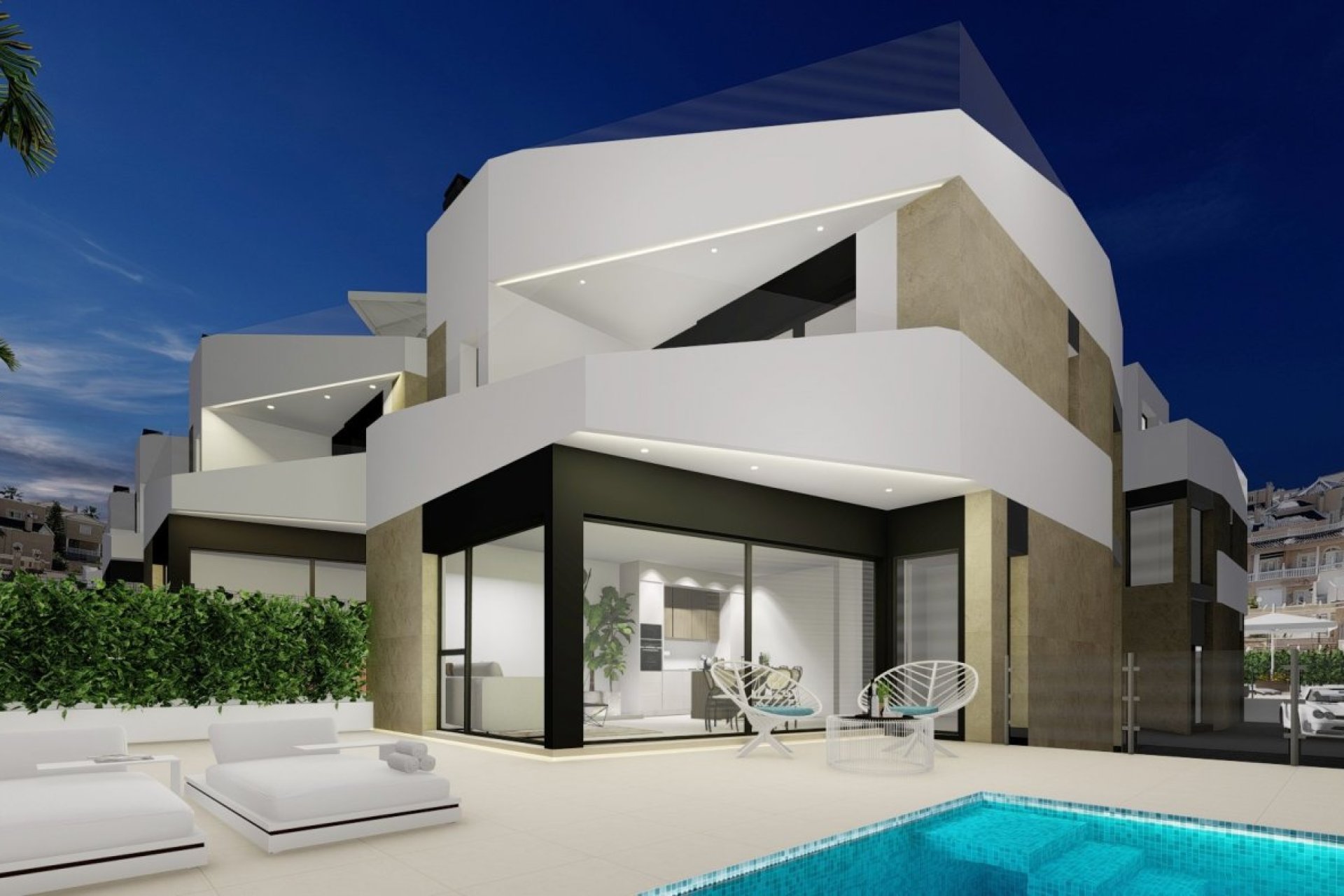 Nieuwbouw halfvrijstaande villa's in Orihuela Costa