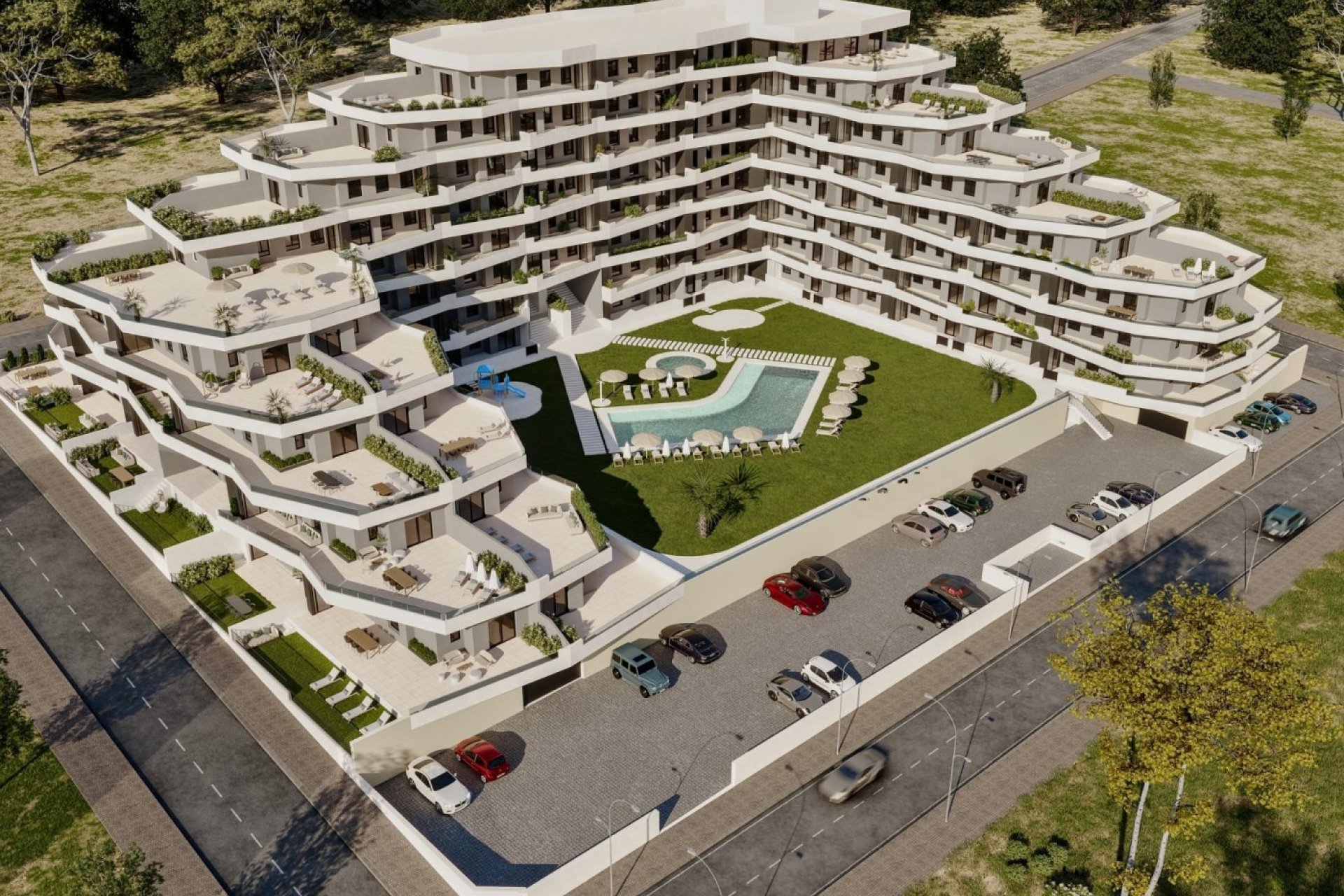 Nieuwbouw residentie met appartementen in San Miguel de Salinas