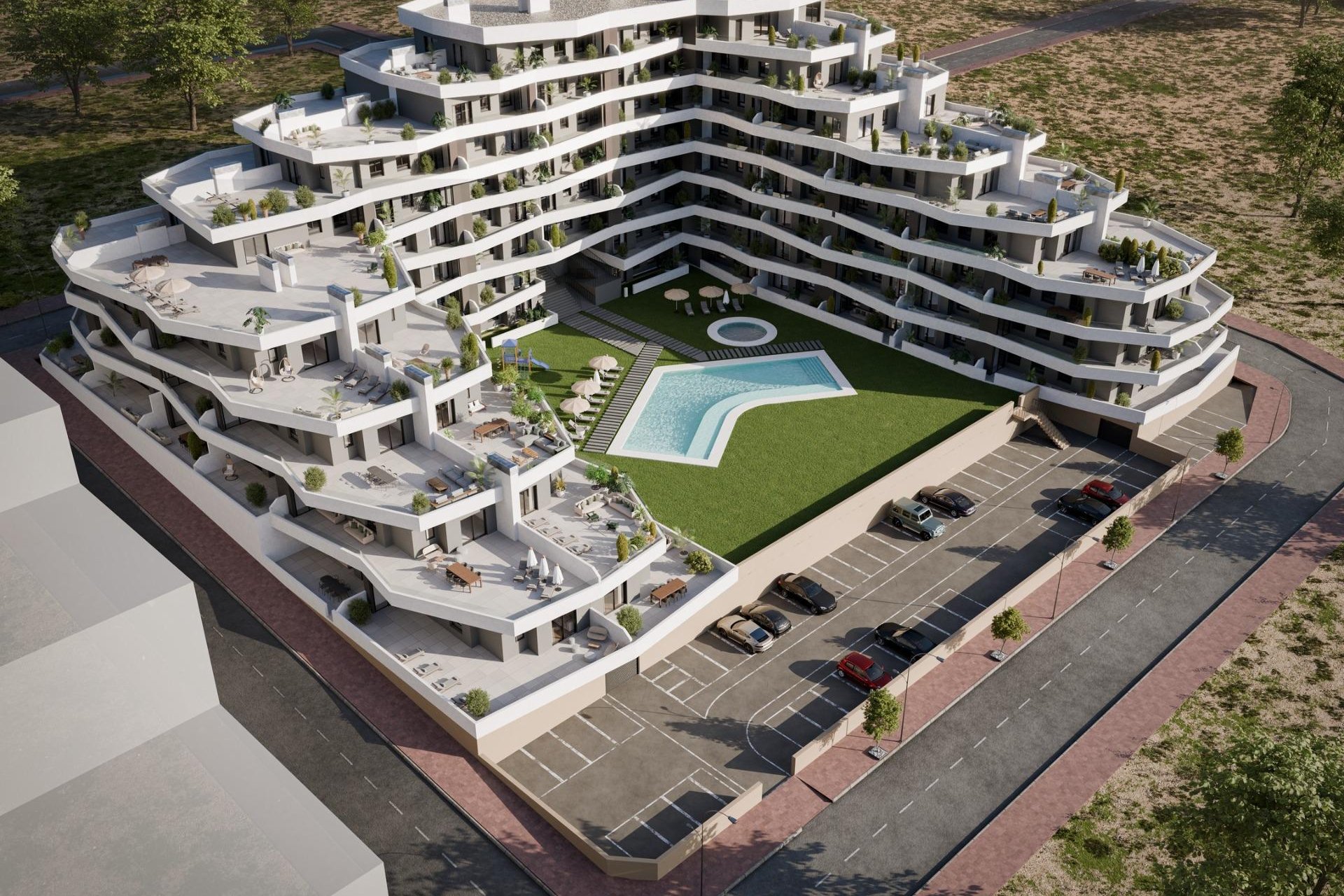 Nieuwbouw residentie met appartementen in San Miguel de Salinas