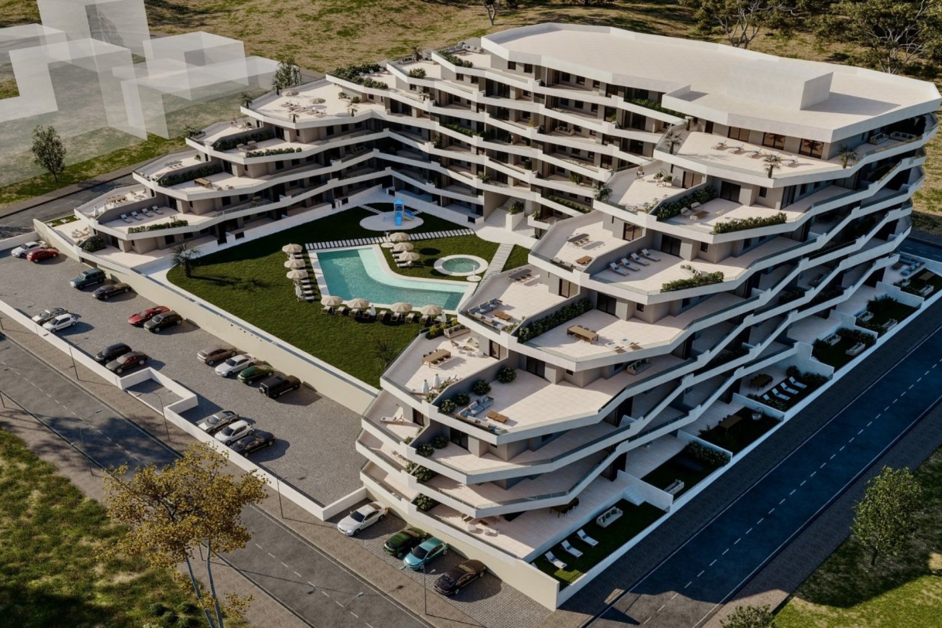 Nieuwbouw residentie met appartementen in San Miguel de Salinas