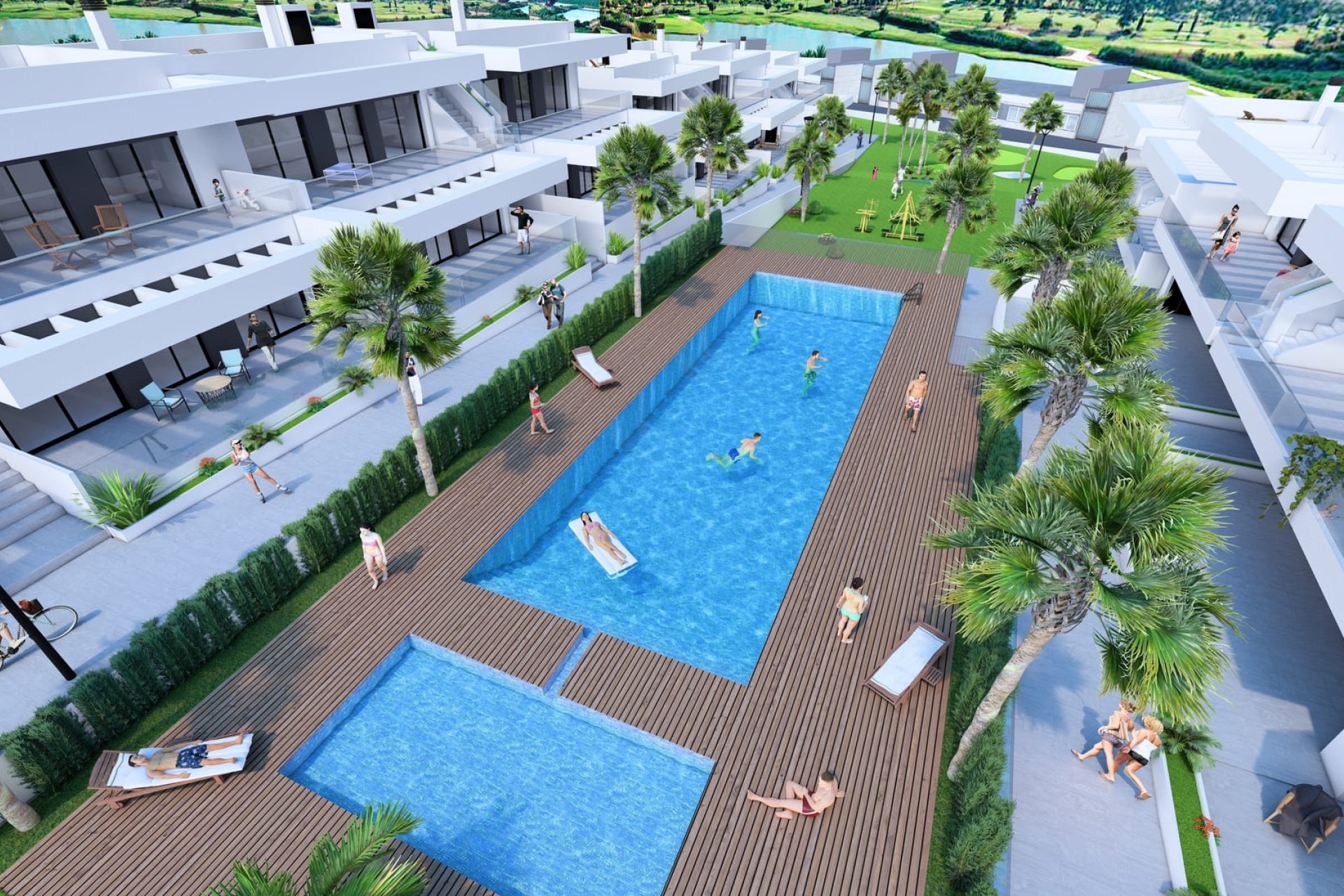 Nieuwbouw Woningen - Bungalow - Tuin -
Algorfa - La Finca Golf