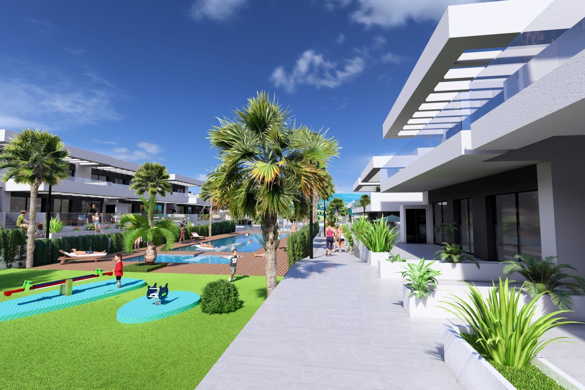 Nieuwbouw Woningen - Bungalow - Tuin -
Algorfa - La Finca Golf
