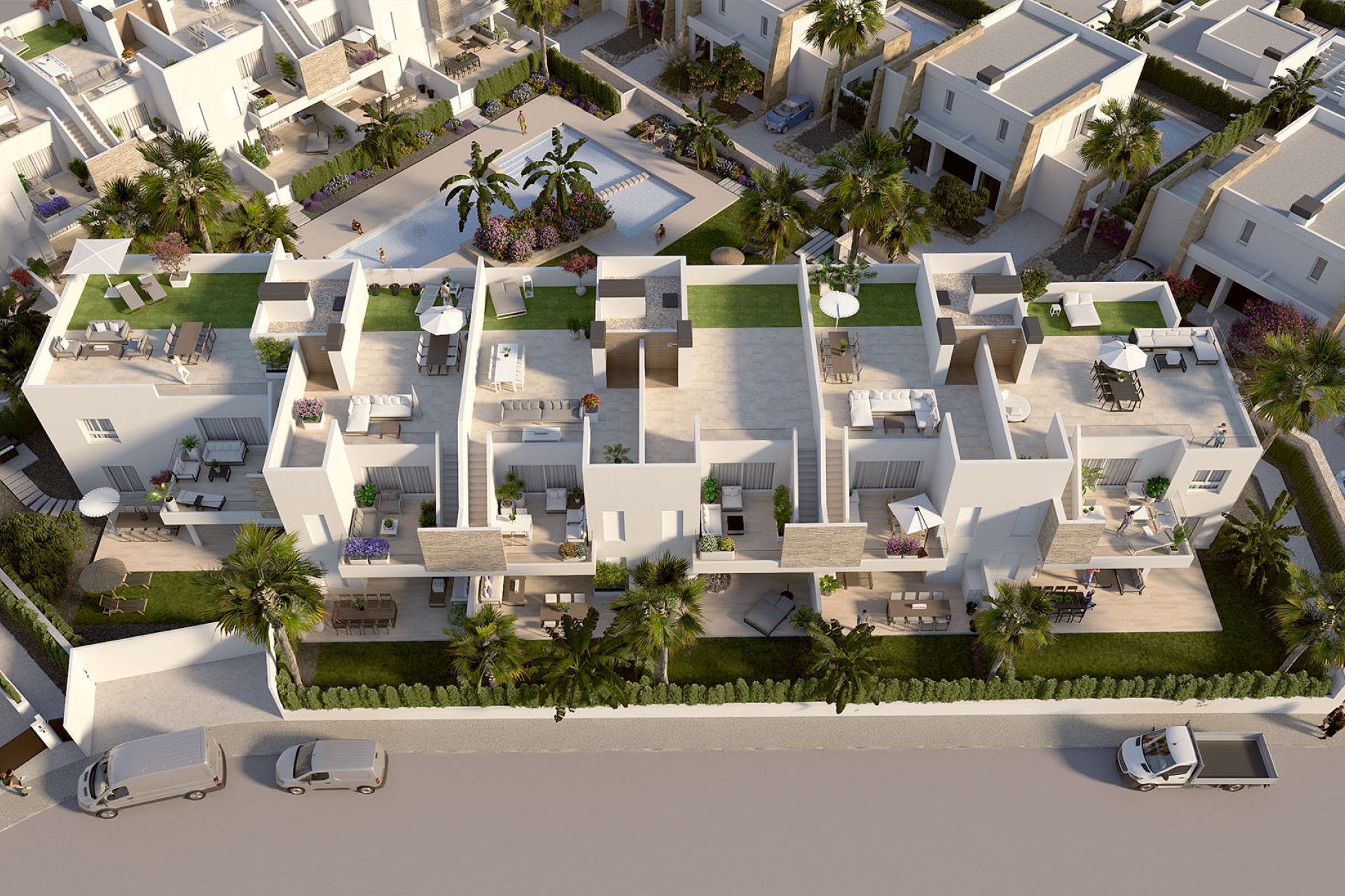 Nieuwbouw Woningen - Bungalow - Tuin -
Algorfa - La Finca Golf
