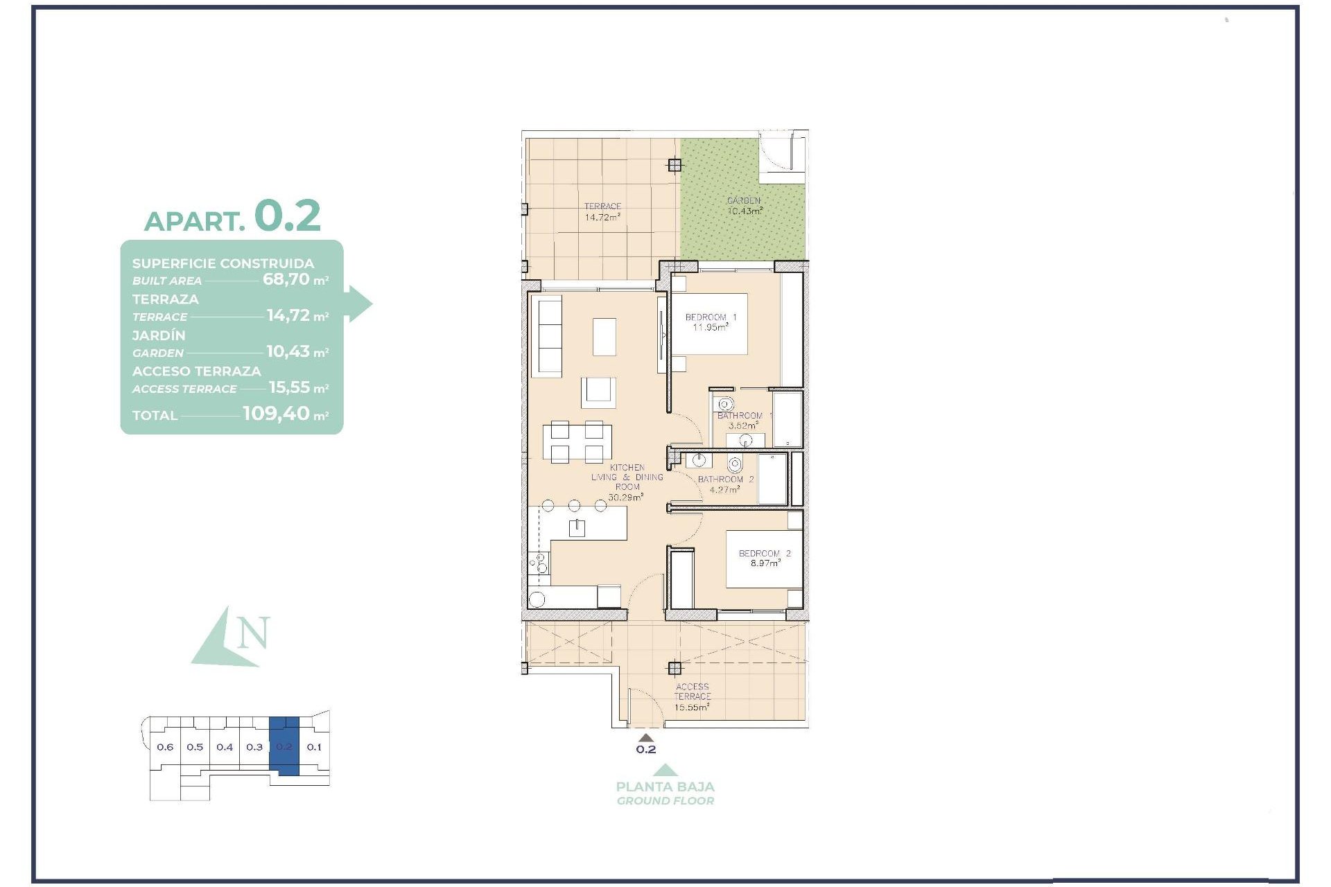 Obra nueva - Apartamento / piso -
Los Alcazares - Serena Golf