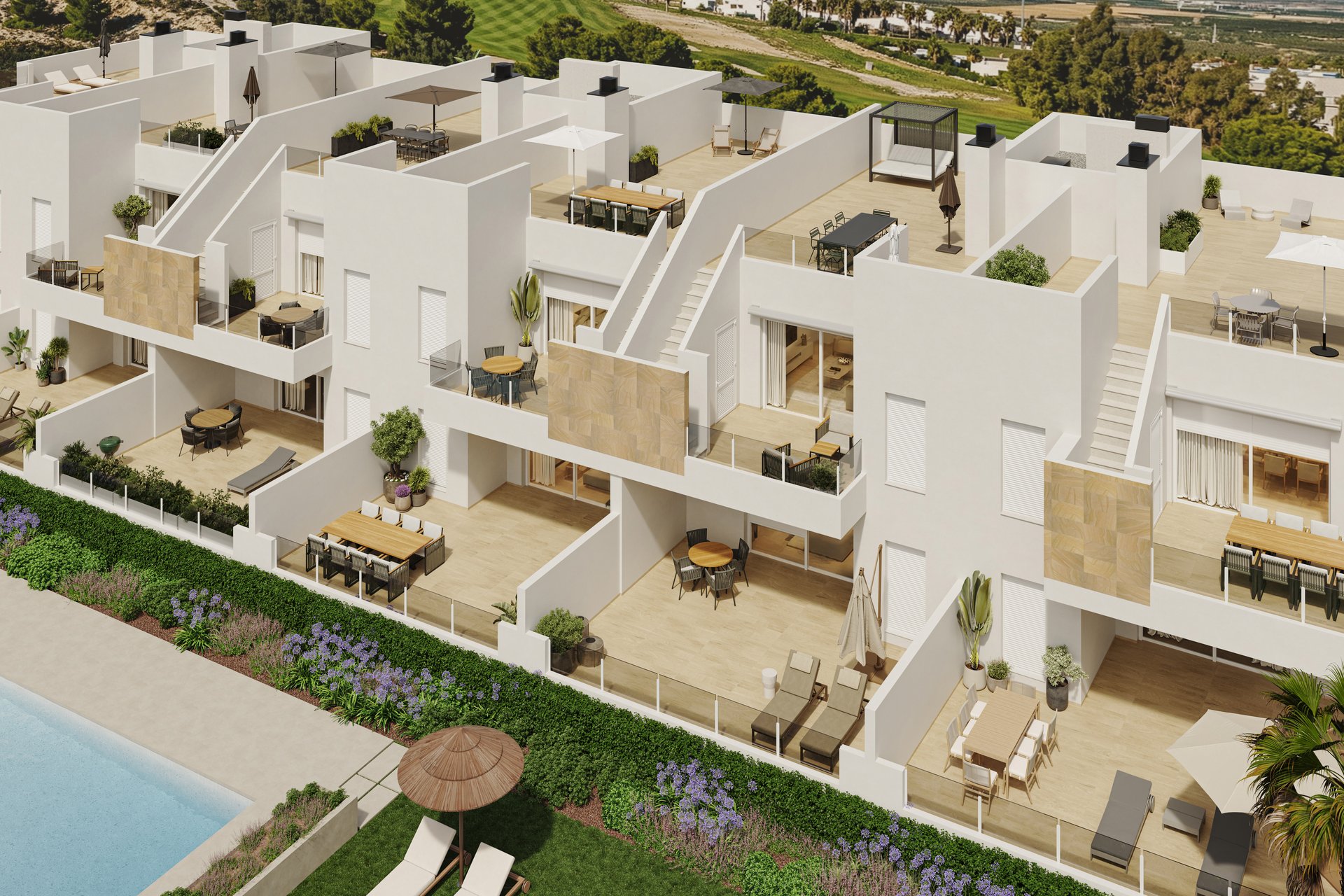 Obra nueva - Bungalow - Solarium -
Algorfa - La Finca Golf