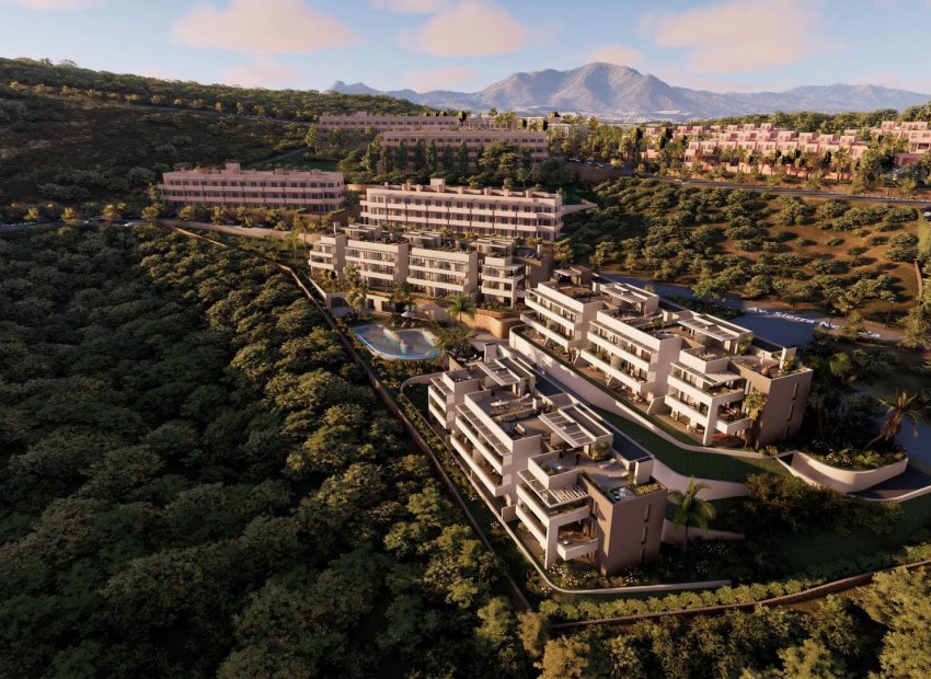Penthouse in Manilva with ocean views and a pool near the sea