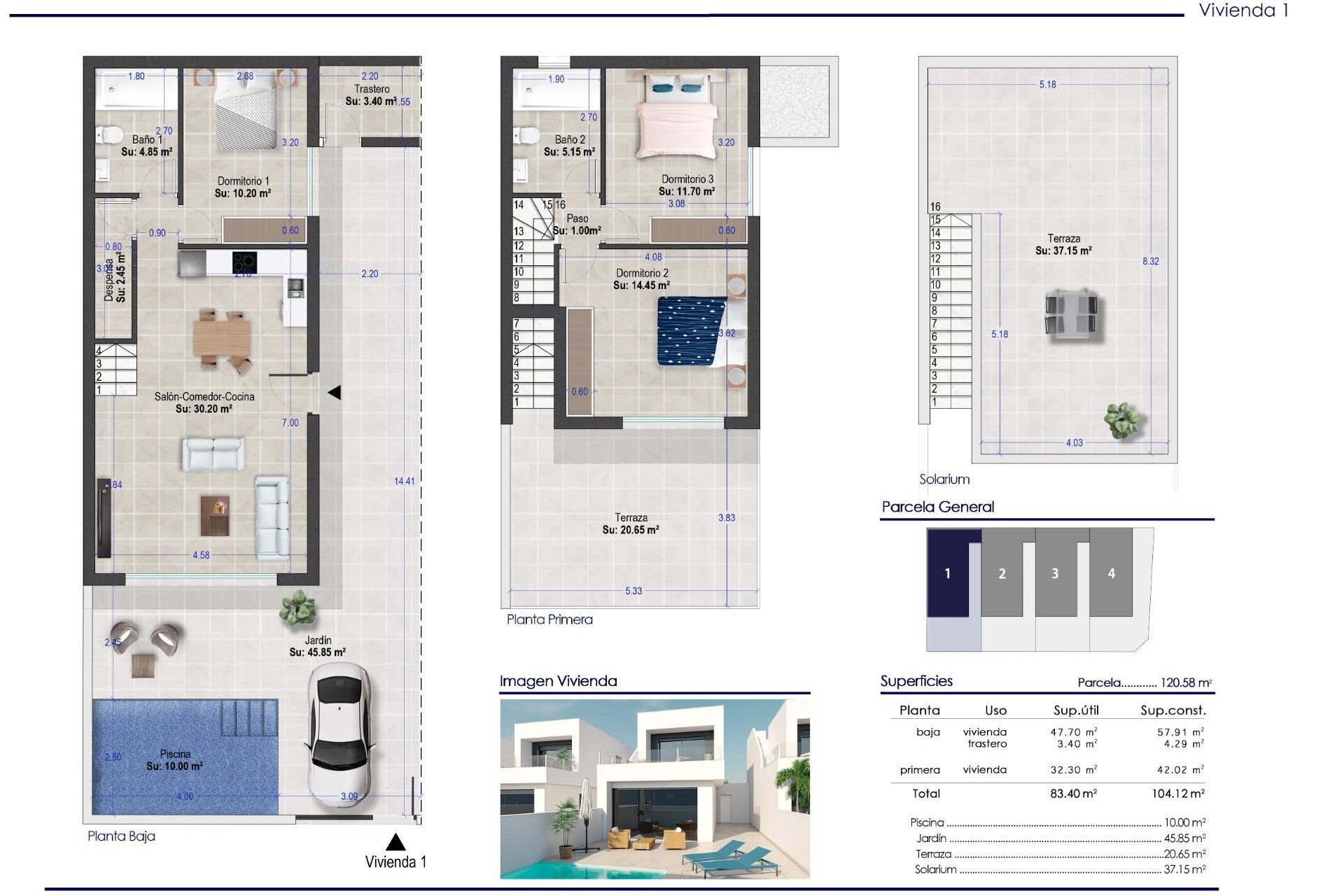 Semi-Detached New Build Villas in San Pedro del Pinatar