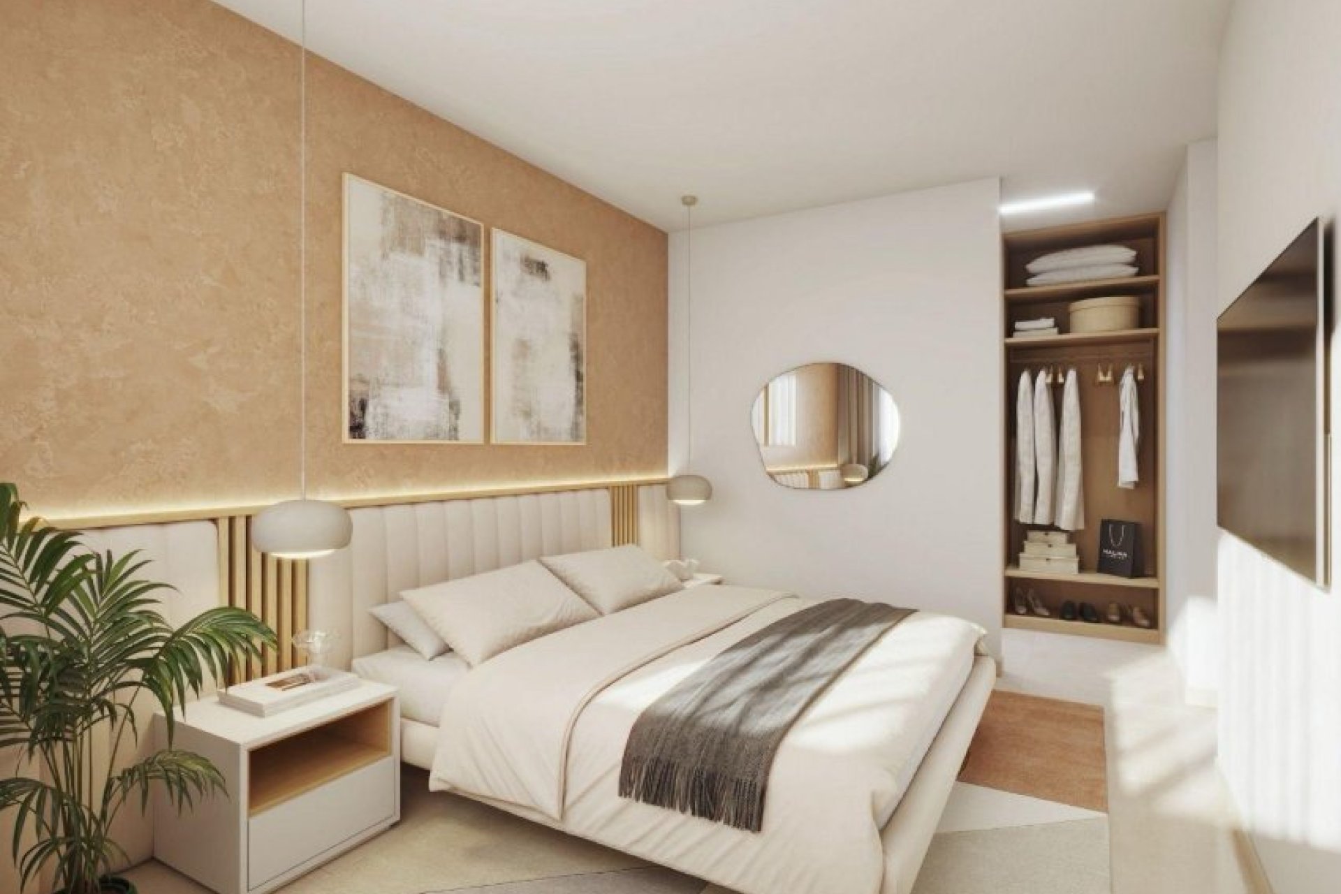 Villa moderna de 3 dormitorios con vistas a la ciudad en Mazarrón, cerca del campo de golf