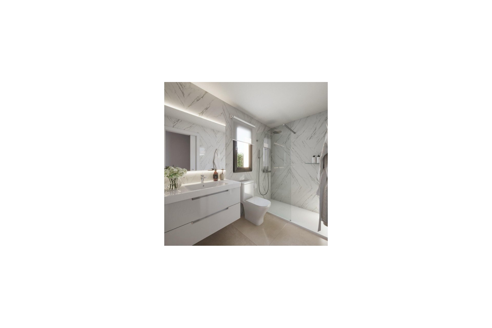 Villa moderna de 3 dormitorios con vistas a la ciudad en Mazarrón, cerca del campo de golf