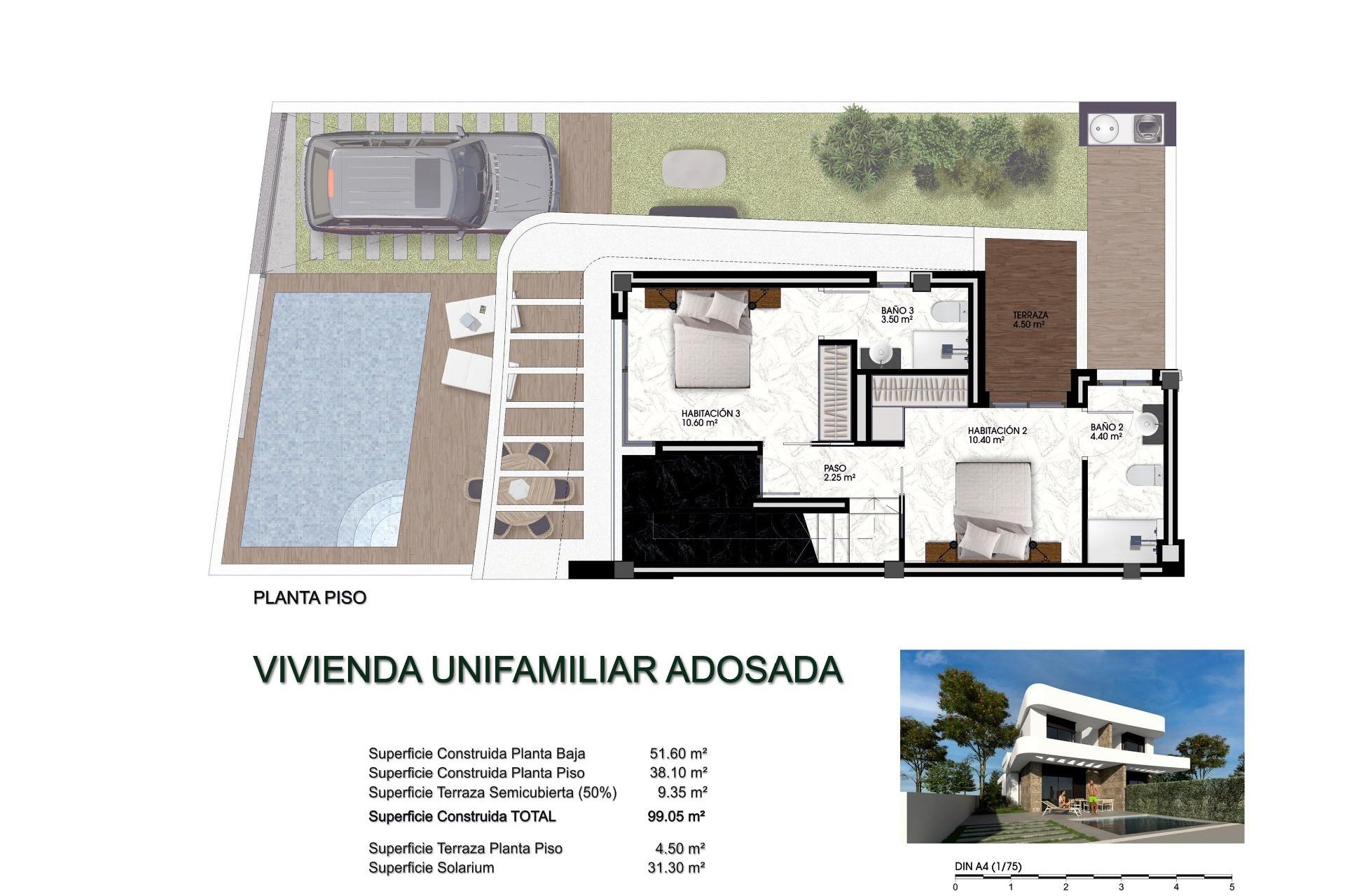 Villas adosadas de obra nueva en Los Montesinos