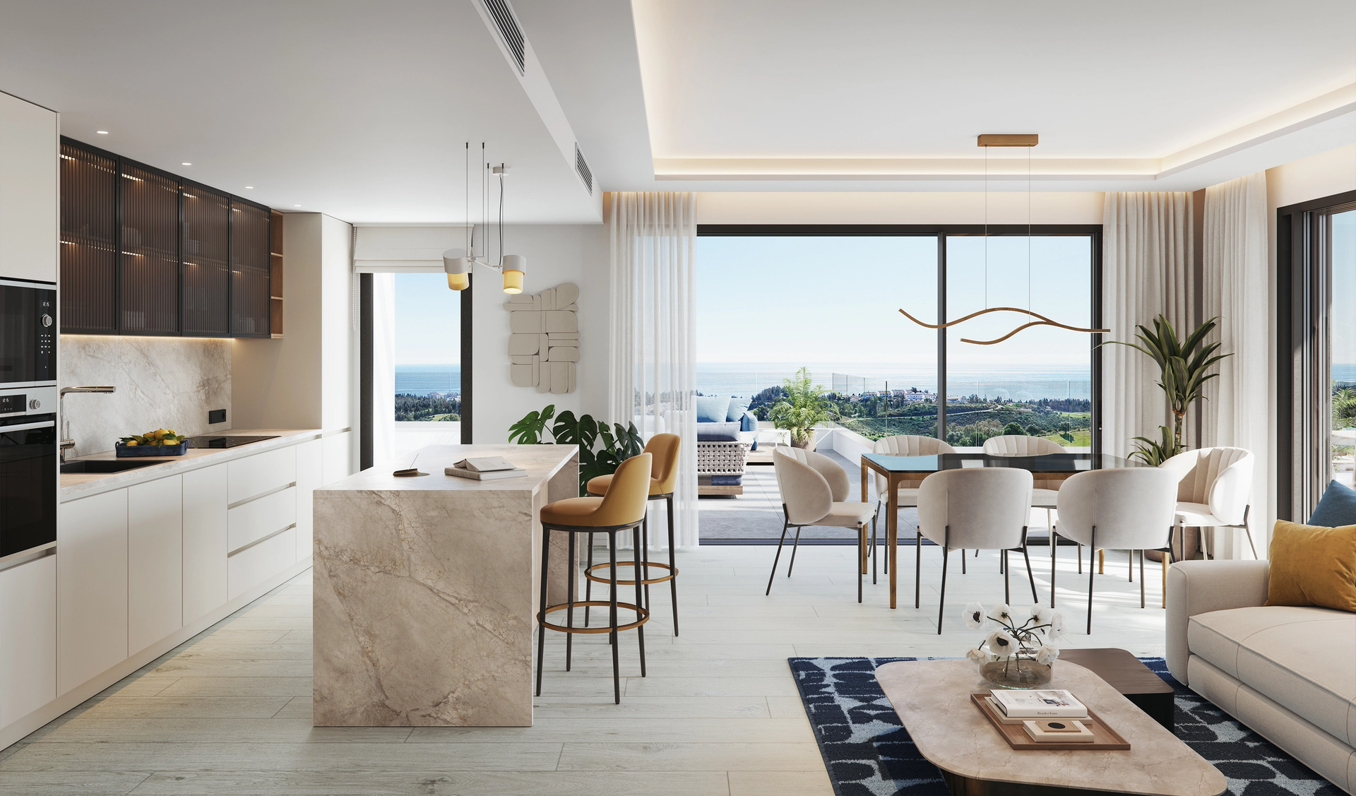 Apartamentos en Las Lagunas de Mijas con vistas al mar