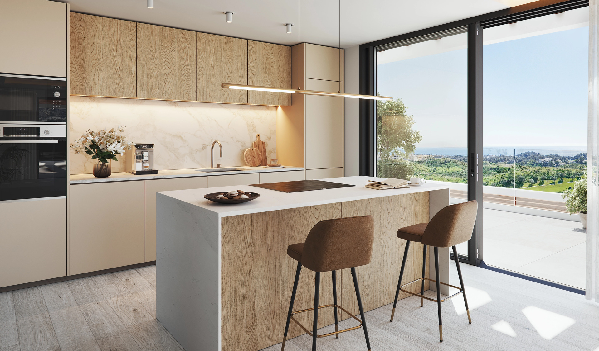 Apartamentos en Las Lagunas de Mijas con vistas al mar