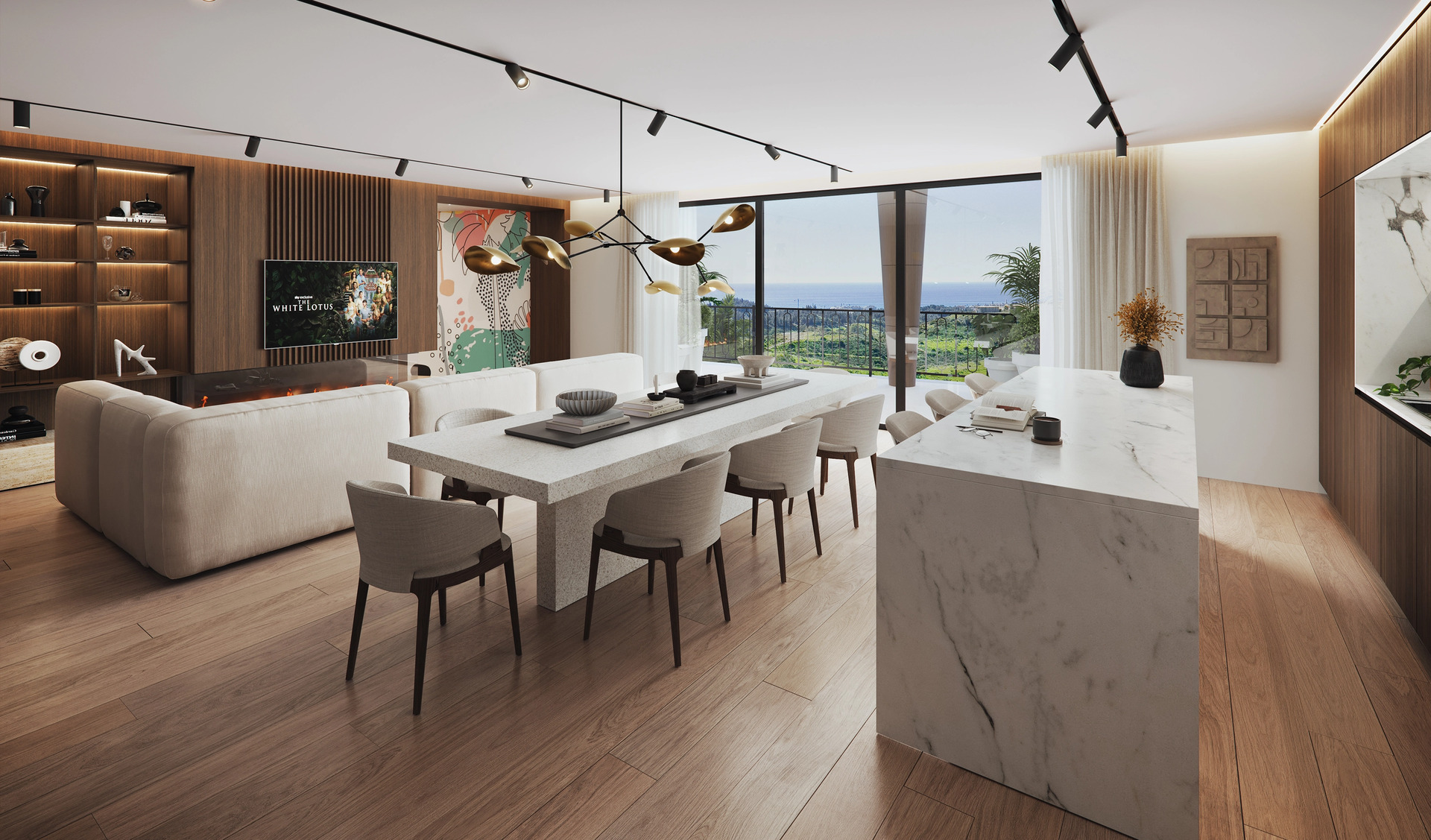 Apartamentos en Las Lagunas de Mijas con vistas al mar