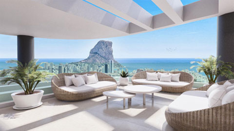 Appartementen en penthouses in Calpe met uitzicht op zee